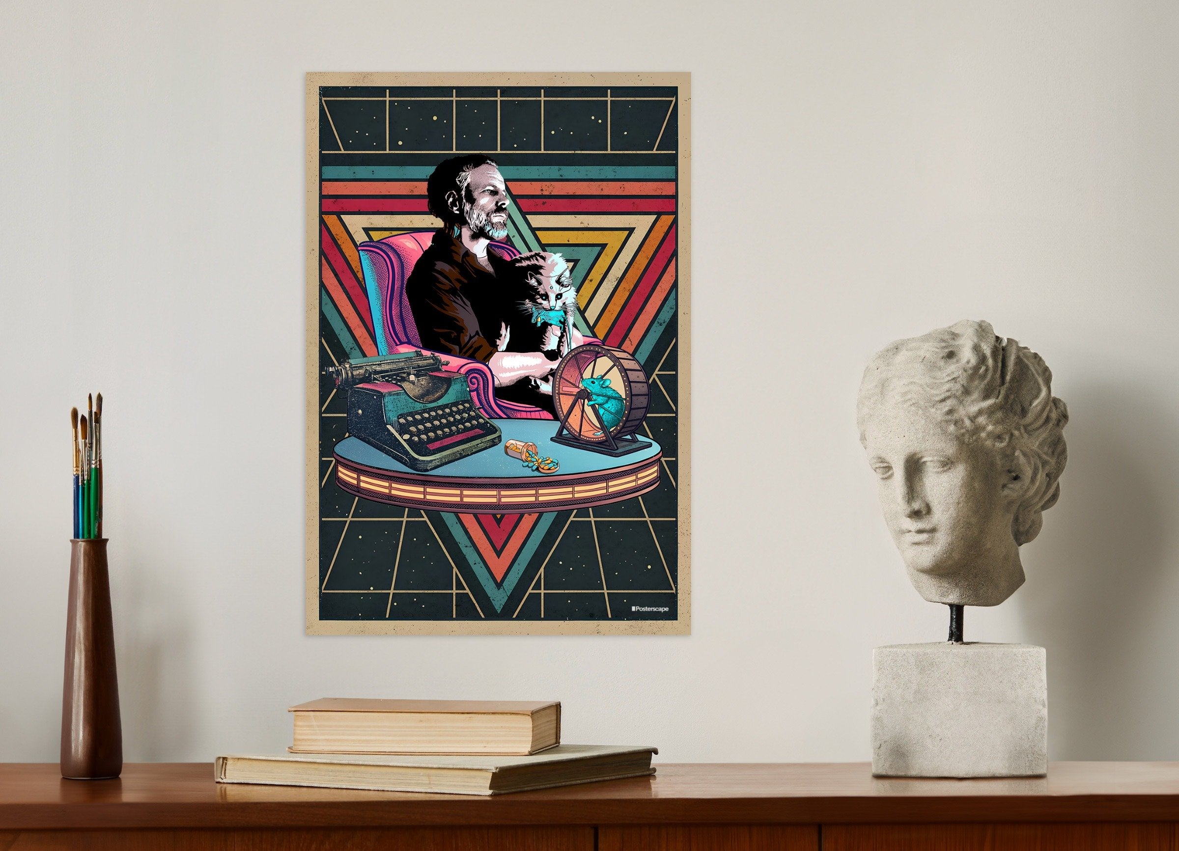 Philip K. Dick Poster - "I Am Alive And You Are Dead" - Retro Sci-Fi Print