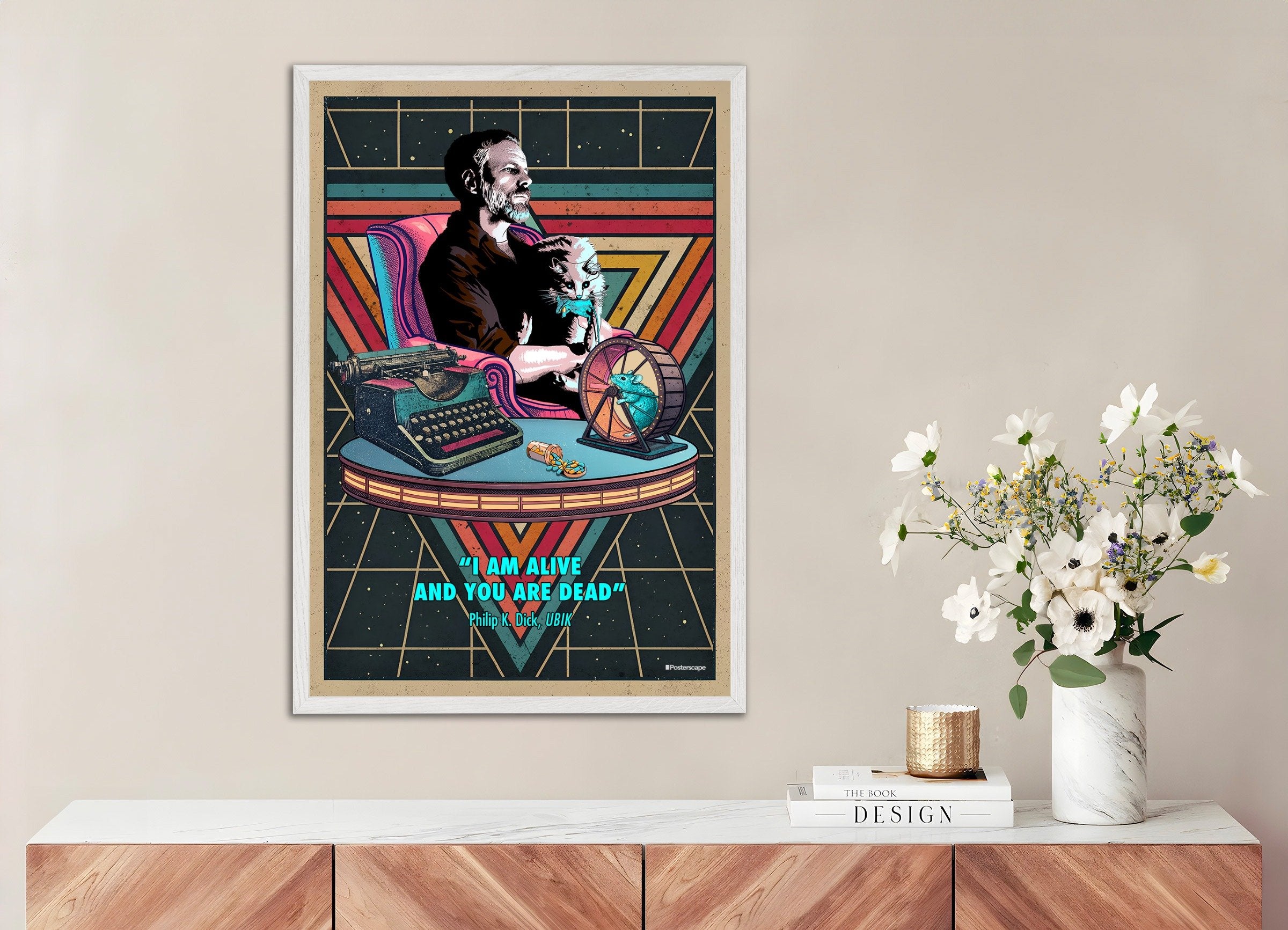 Philip K. Dick Poster - "I Am Alive And You Are Dead" - Retro Sci-Fi Print