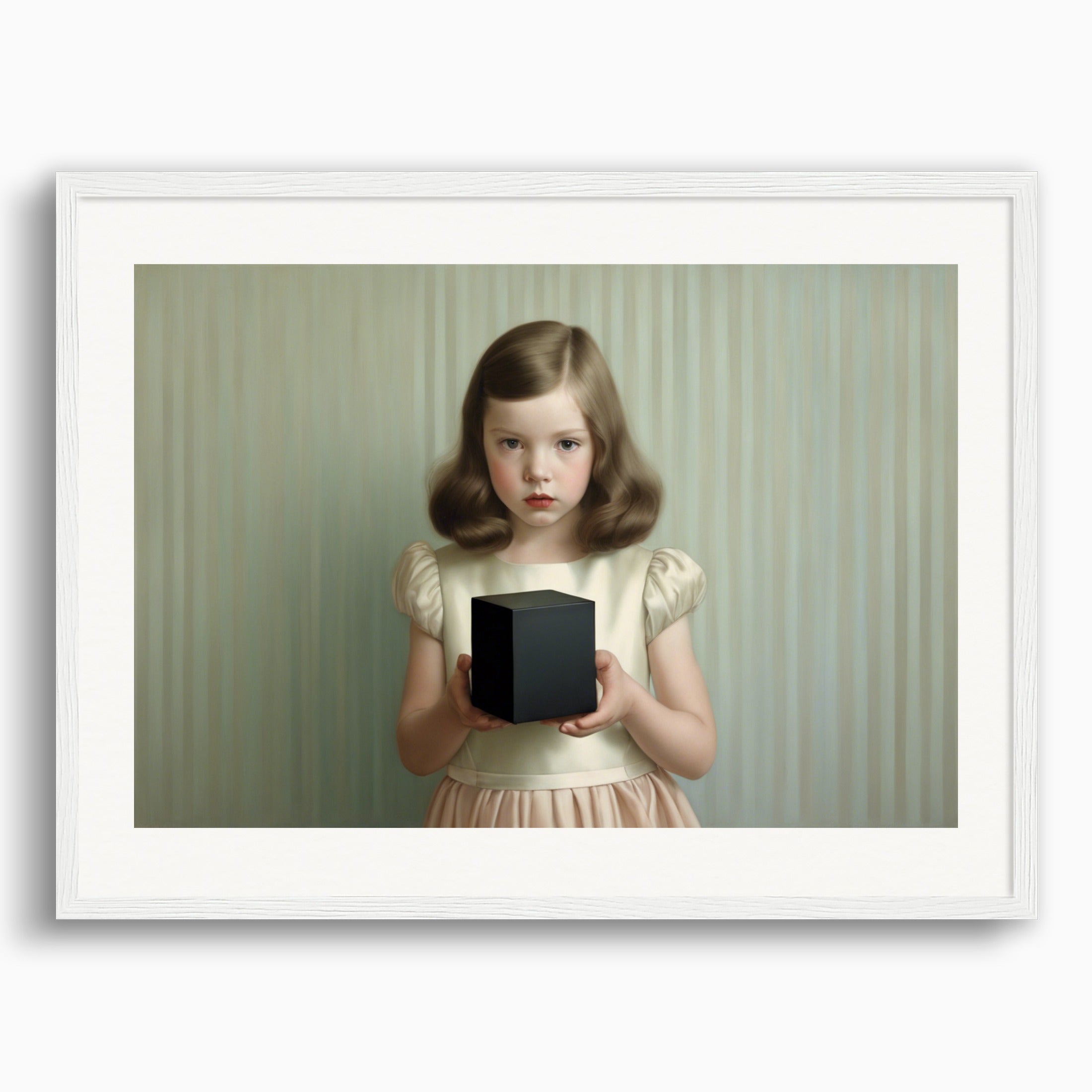 Poster: Formal portraits of children with aristocratic rigidity,