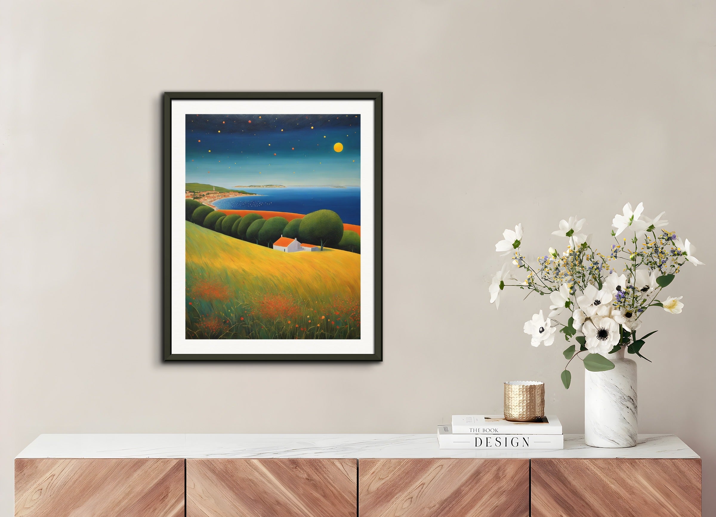 Poster with metal frame: Scottish painting of abstract expressionism,