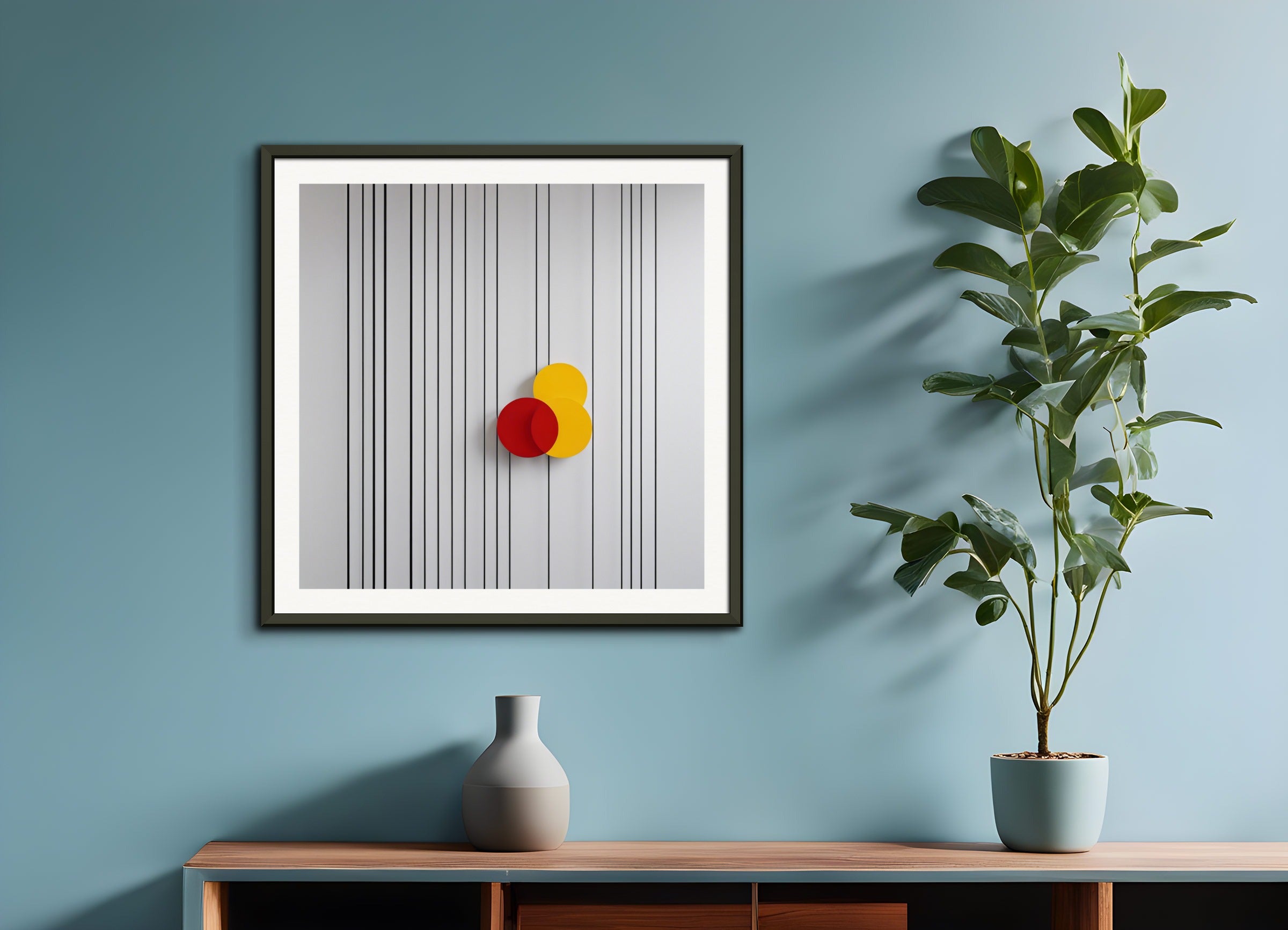 Poster with metal frame: Minimalism art,