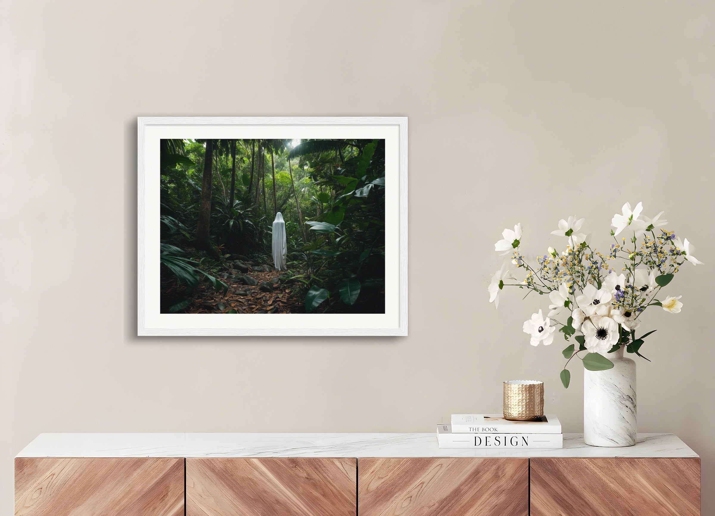 Poster with wood frame: Realistic photography,