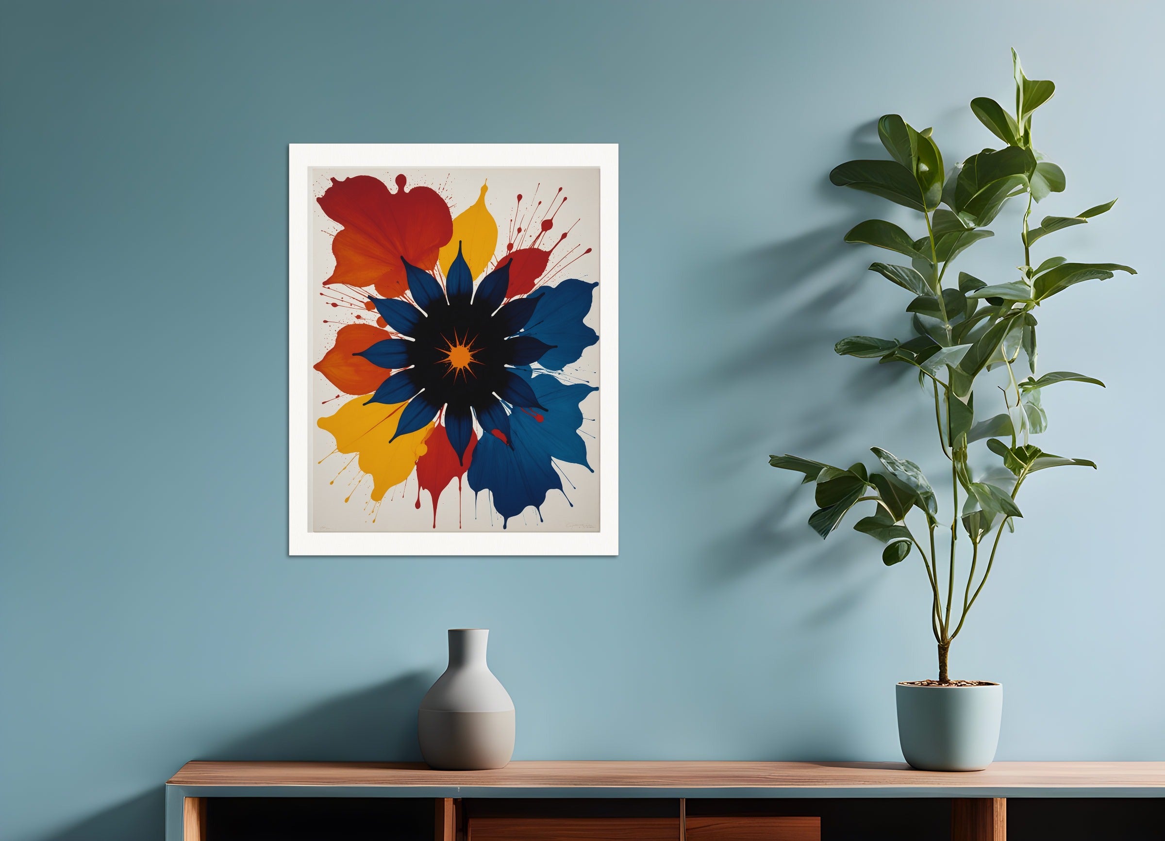 Poster: Style centered on light and repetitive structures that explore the phenomena of perception and movement dynamics,