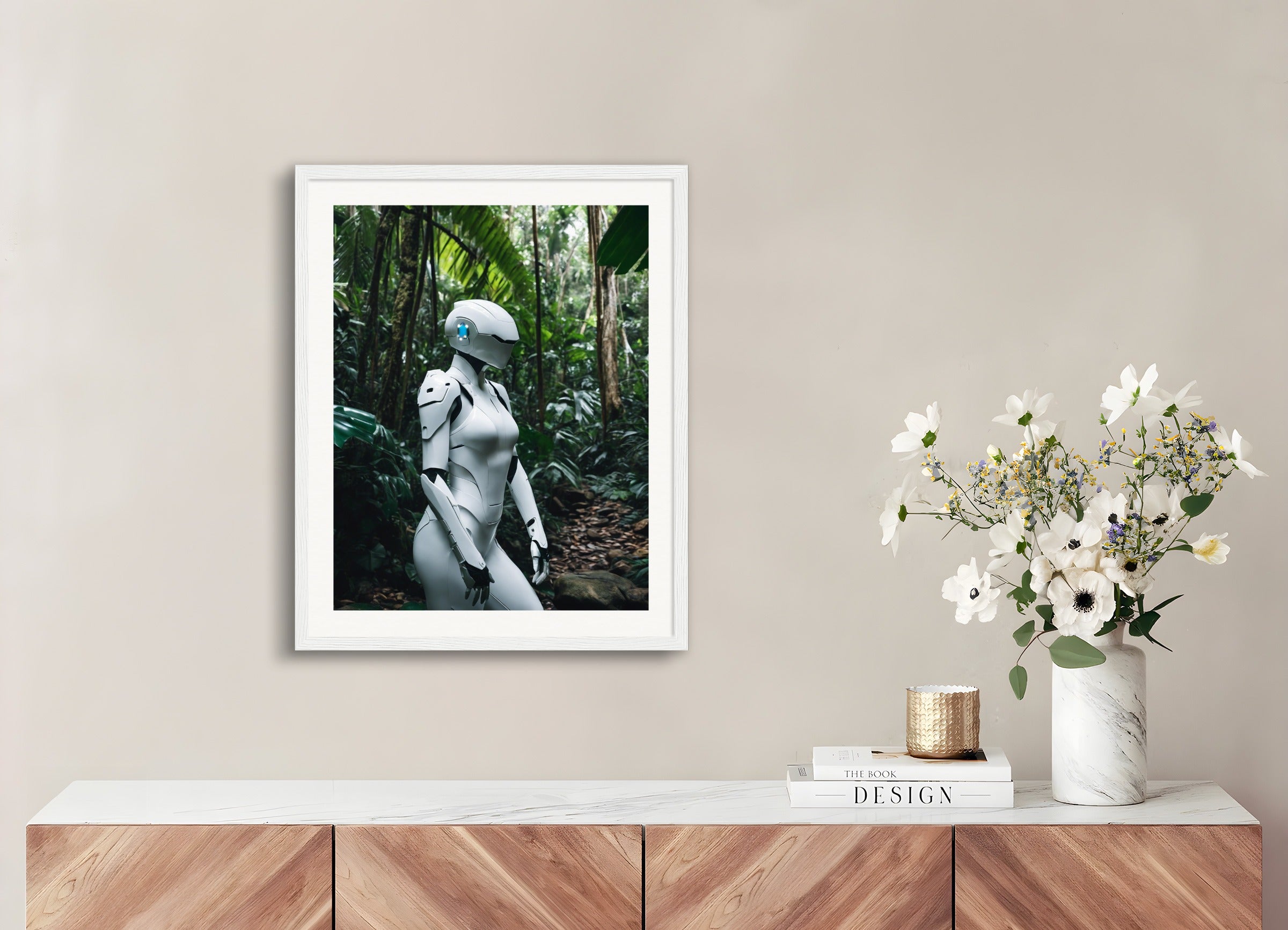 Poster with wood frame: Realistic photography,
