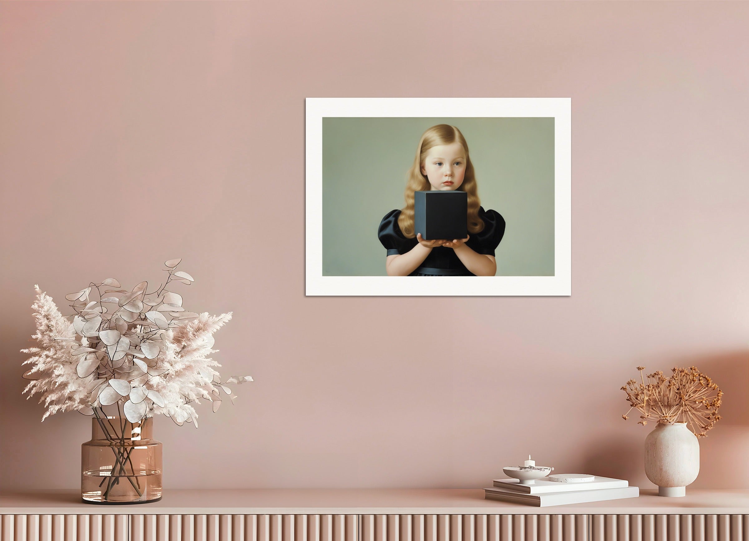 Poster: Formal portraits of children with aristocratic rigidity,