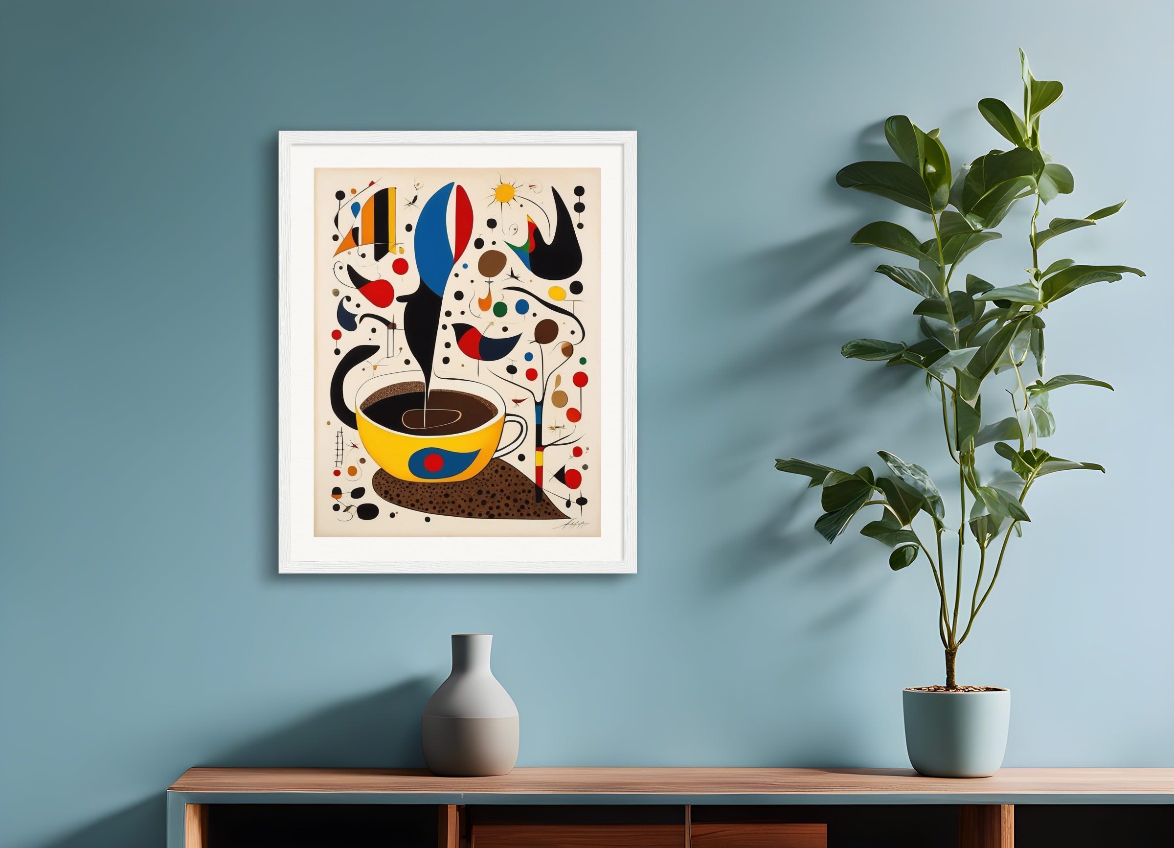 Poster with wood frame: Catalan surreal movement,