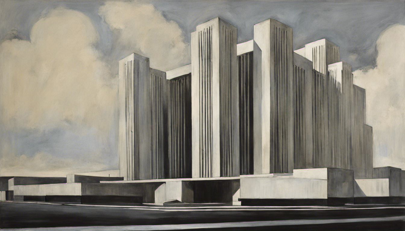 Amerikanske androgyne ekspressionistiske portretter fra tidlig på 1900-tallet, brutalistisk arkitektur - Plakat