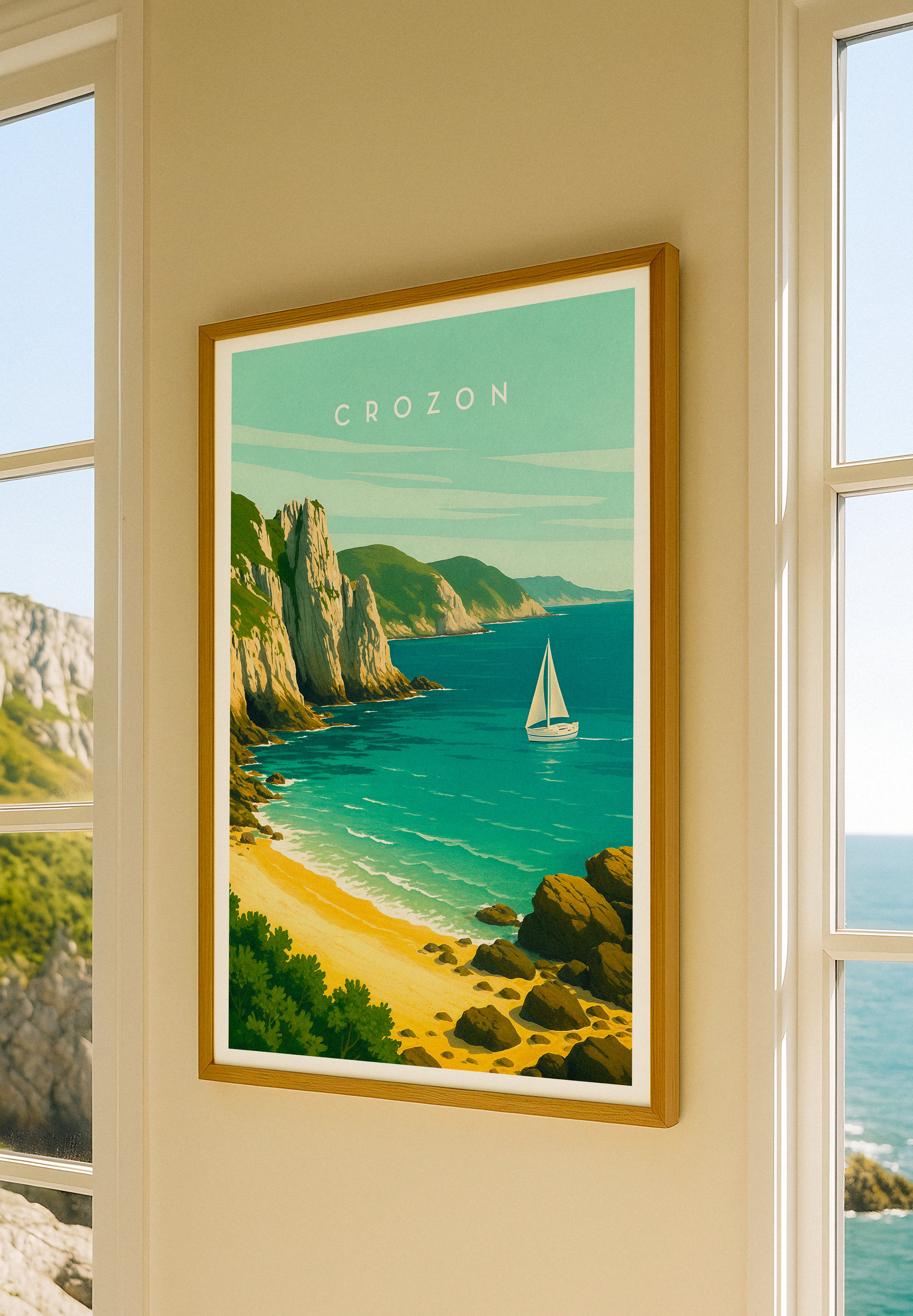 Crozon travel poster