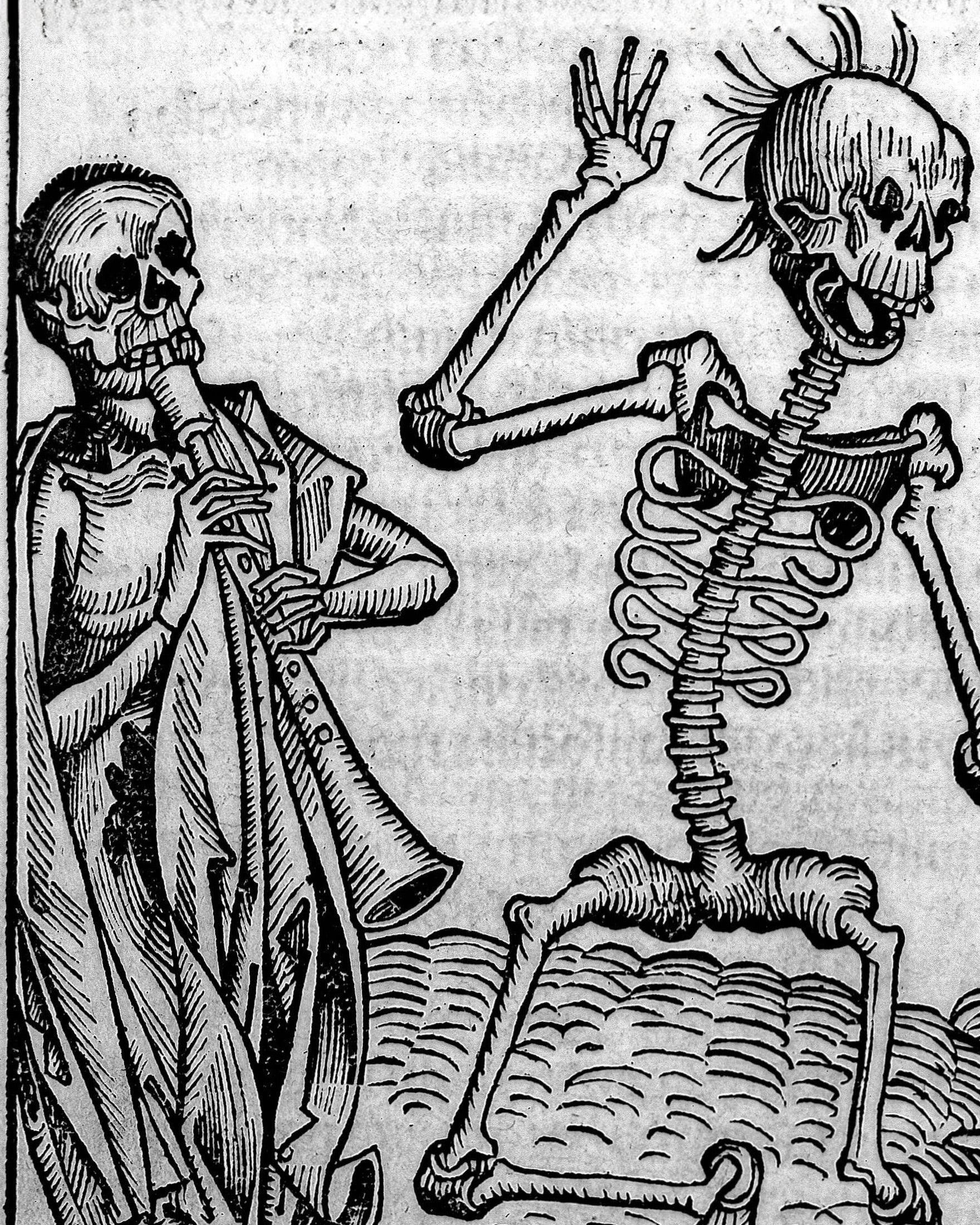 Danse Macabre - Liber chronicarum av Hartmann Schedel, 1493 Plakat