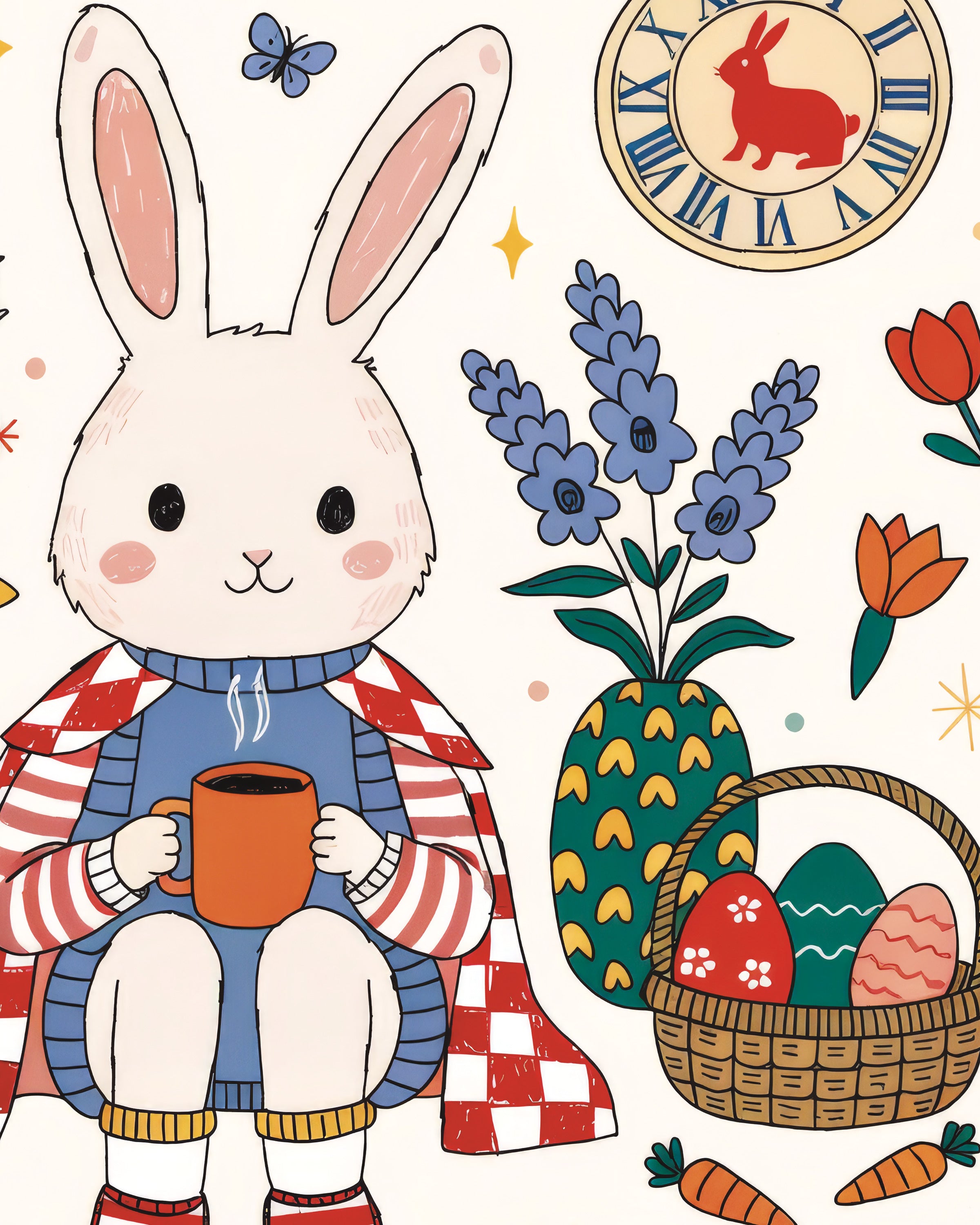 Easter British Style Bunny Poster