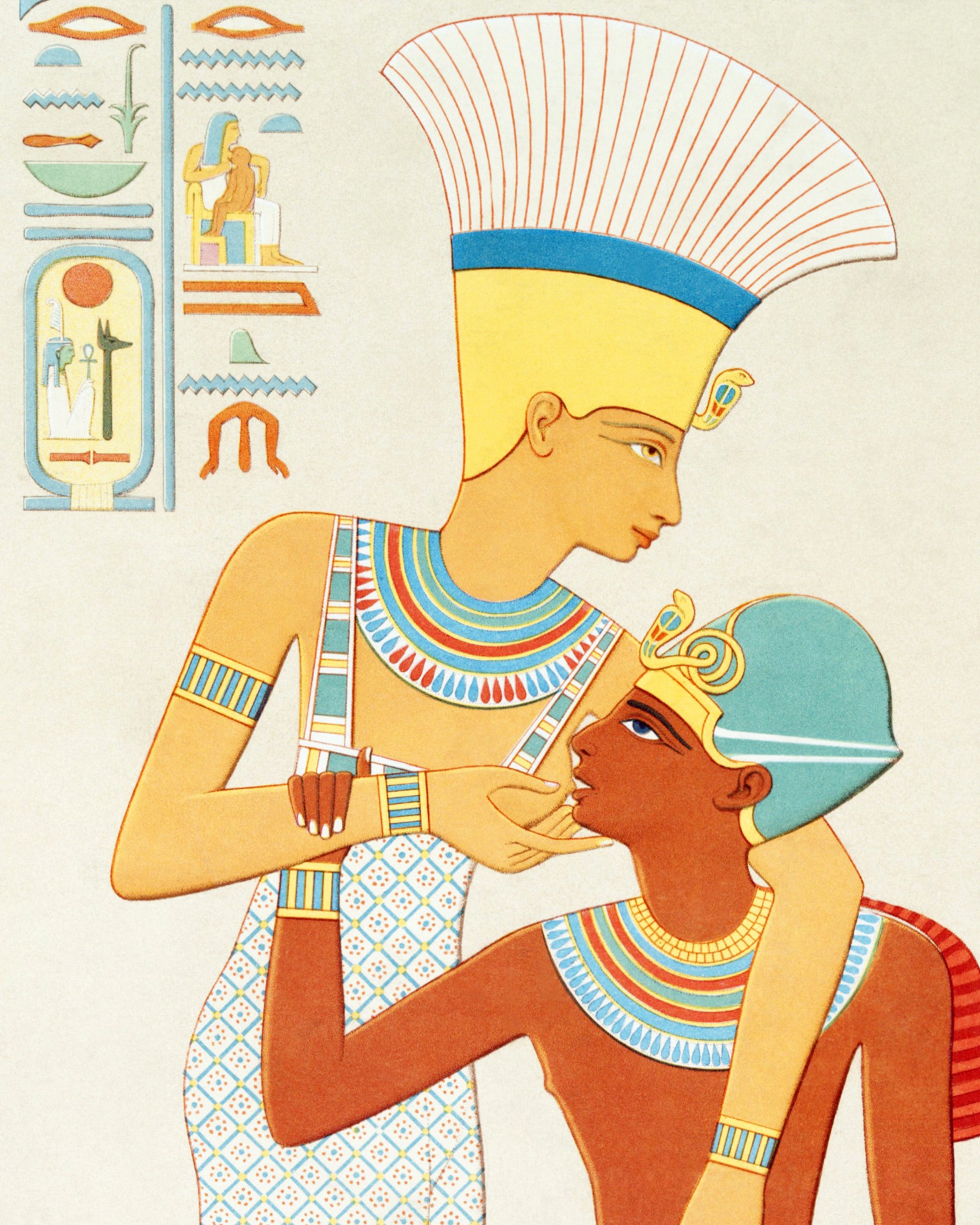 Gudinne Anuket & Ramses II – Egyptisk Kunsttrykk Plakat