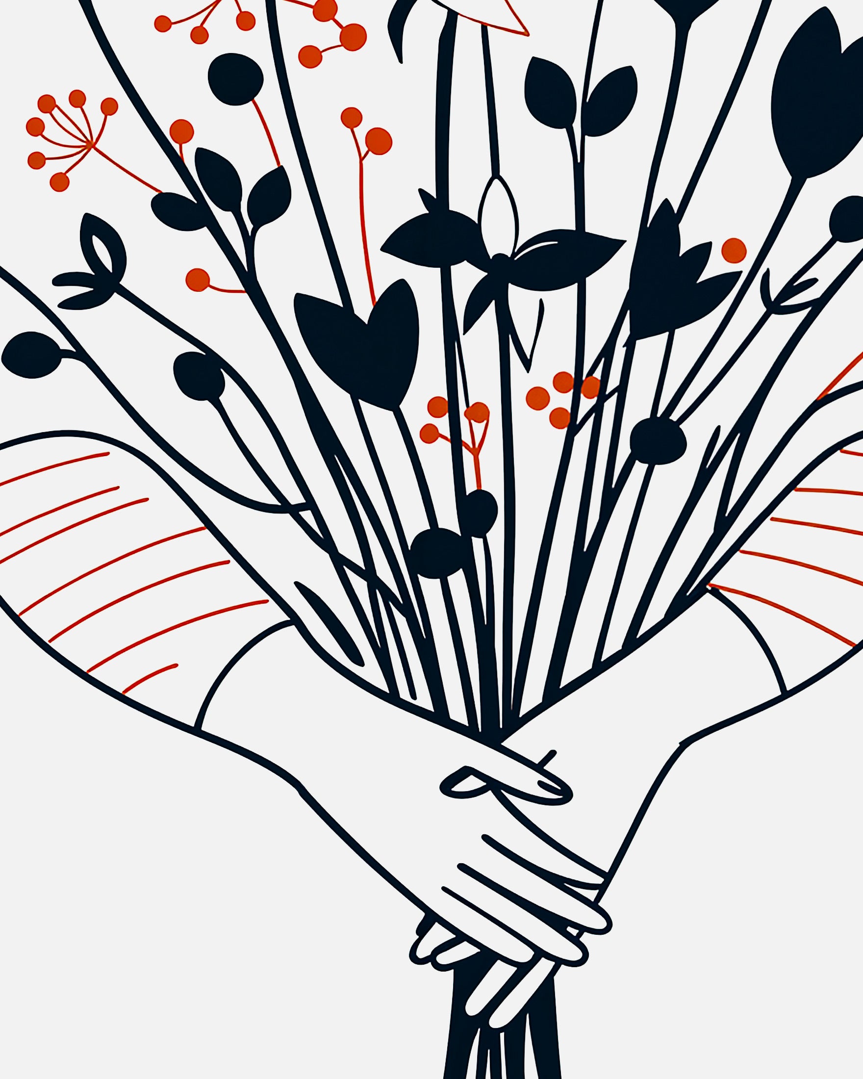 Morsdagsgave, blomsterbukett - Plakat