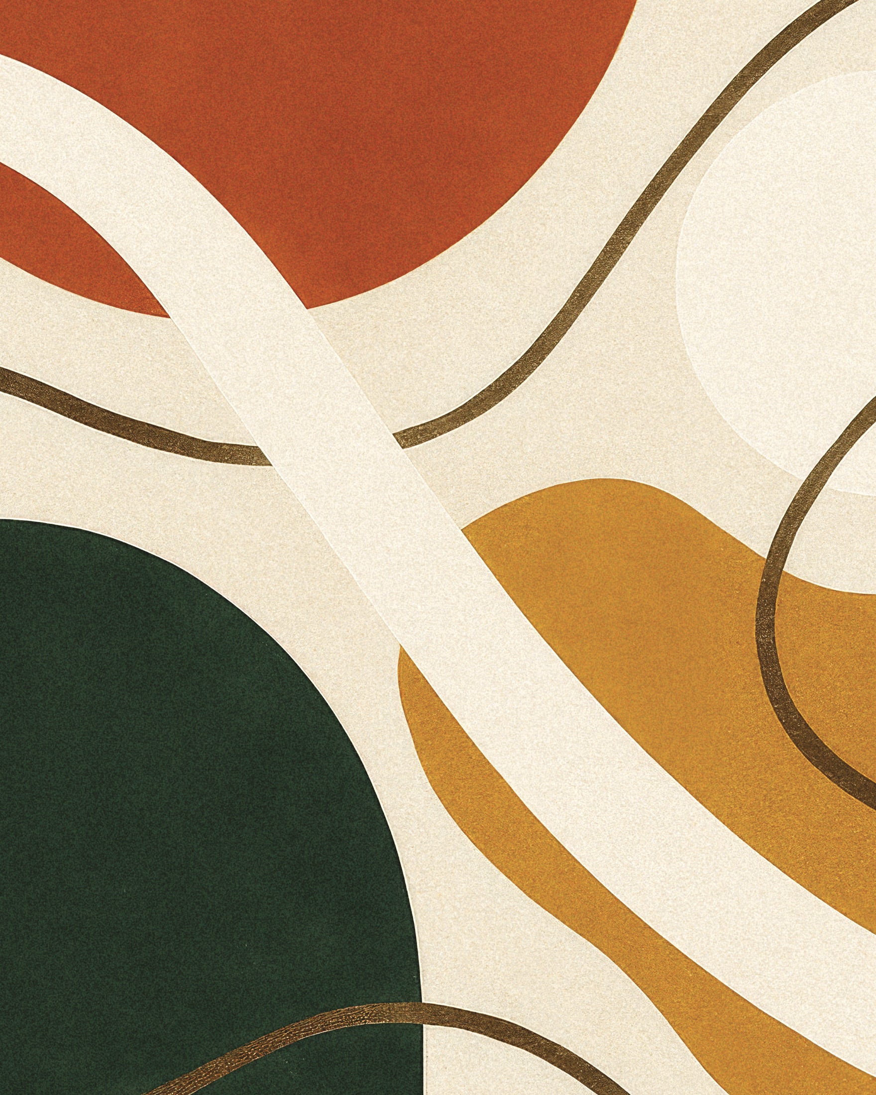 Inflections 03 – abstract composition with bold forms Poster