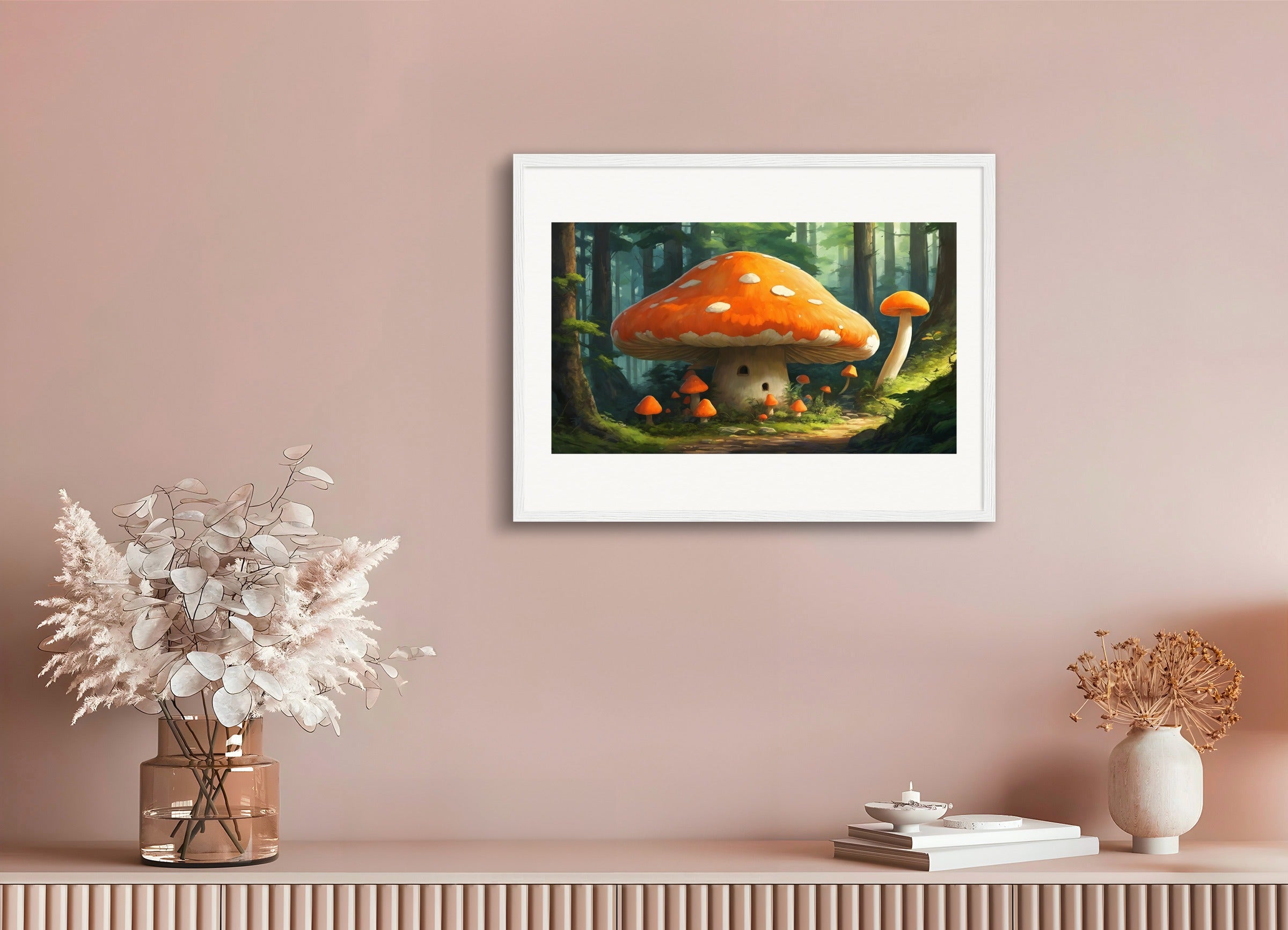 Poster with wood frame: Masterpieces of contemporary Japanese anime,