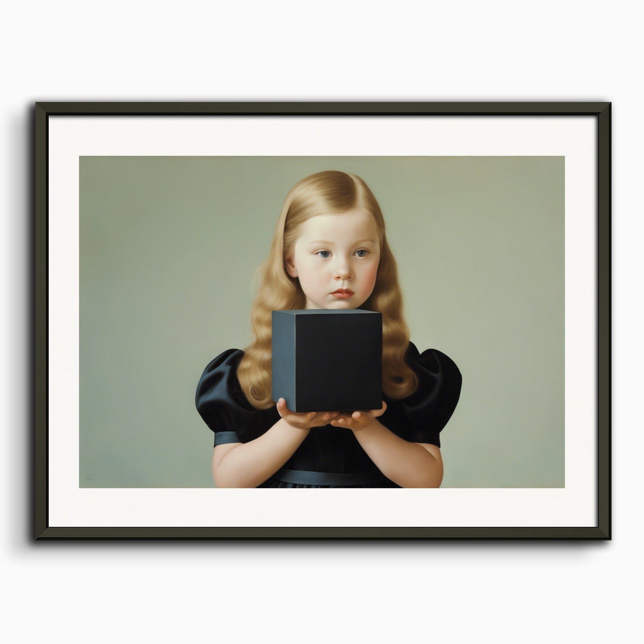 Poster: Formal portraits of children with aristocratic rigidity,