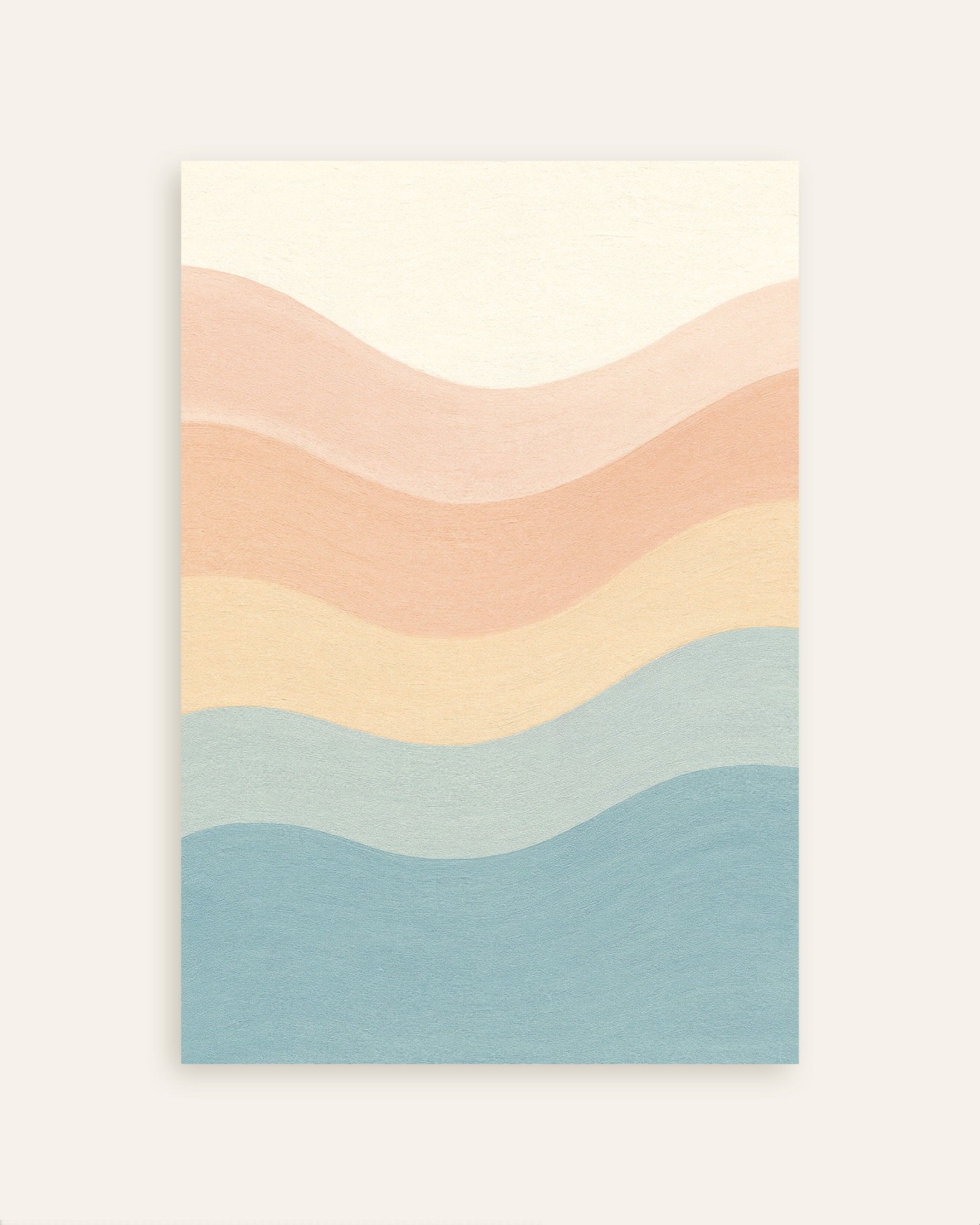 Abstract pastel waves art print | Posterscape