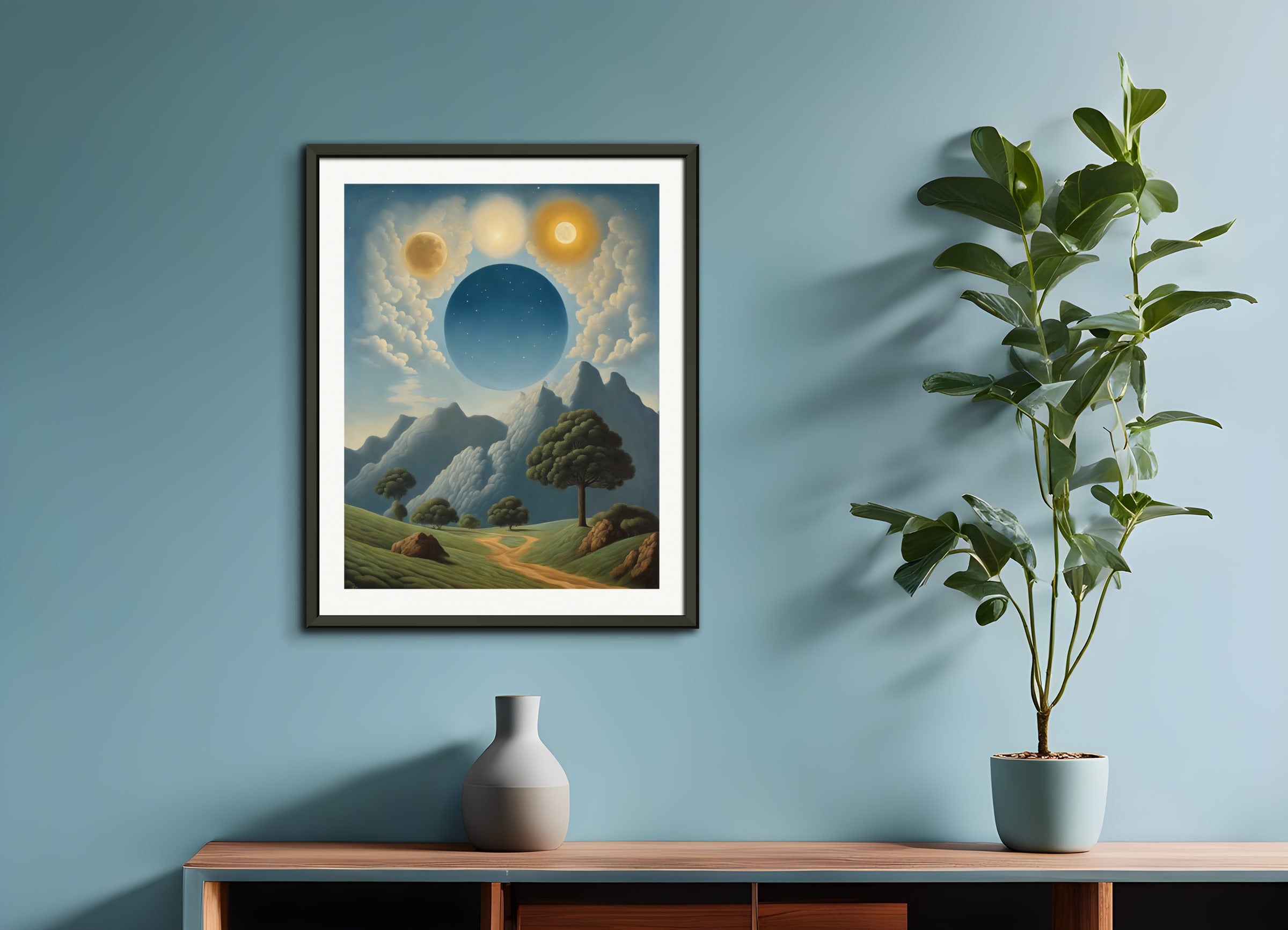 Poster with metal frame: Belgian surrealism,