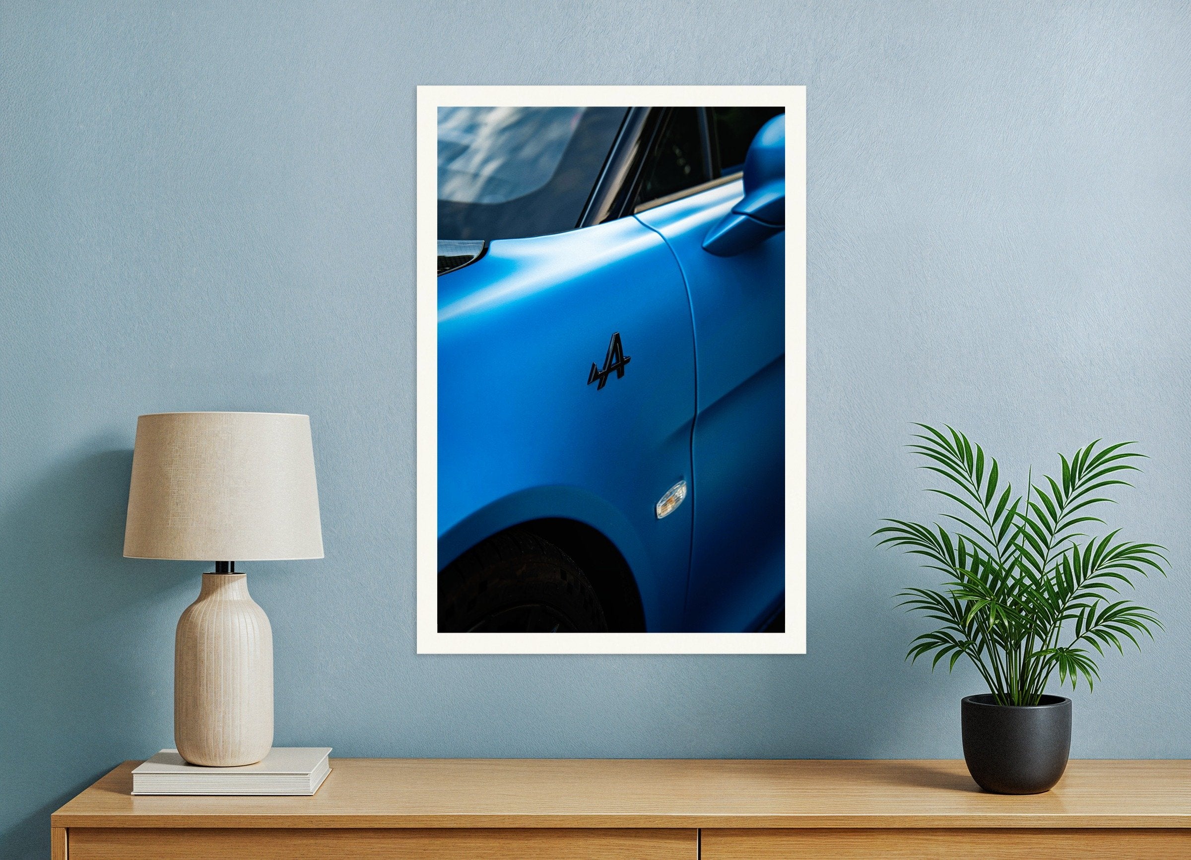 Poster of Alpine A110 Close-Up – Car Photography Poster
