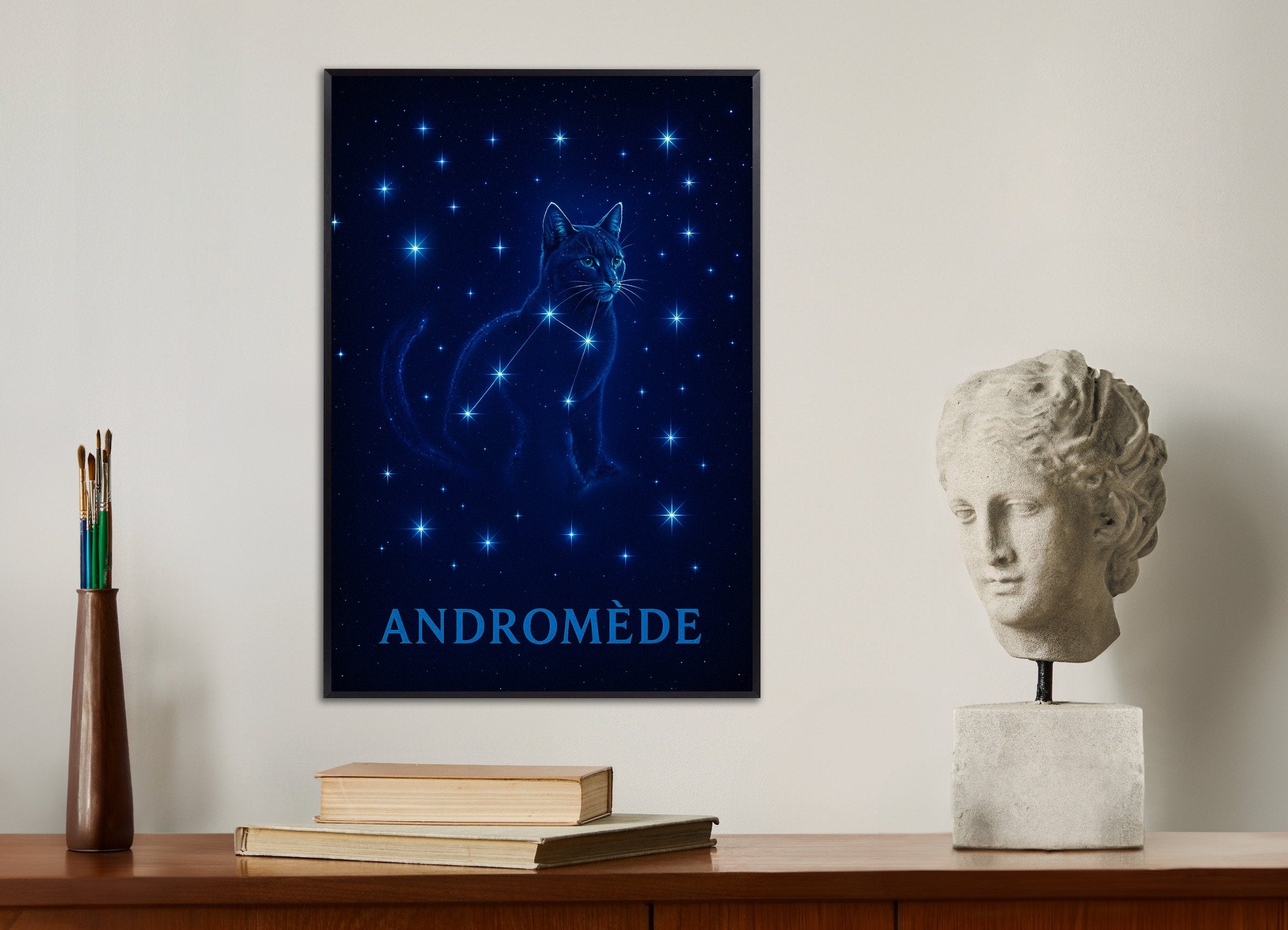 Poster of Andromeda Cat, with metal frame
