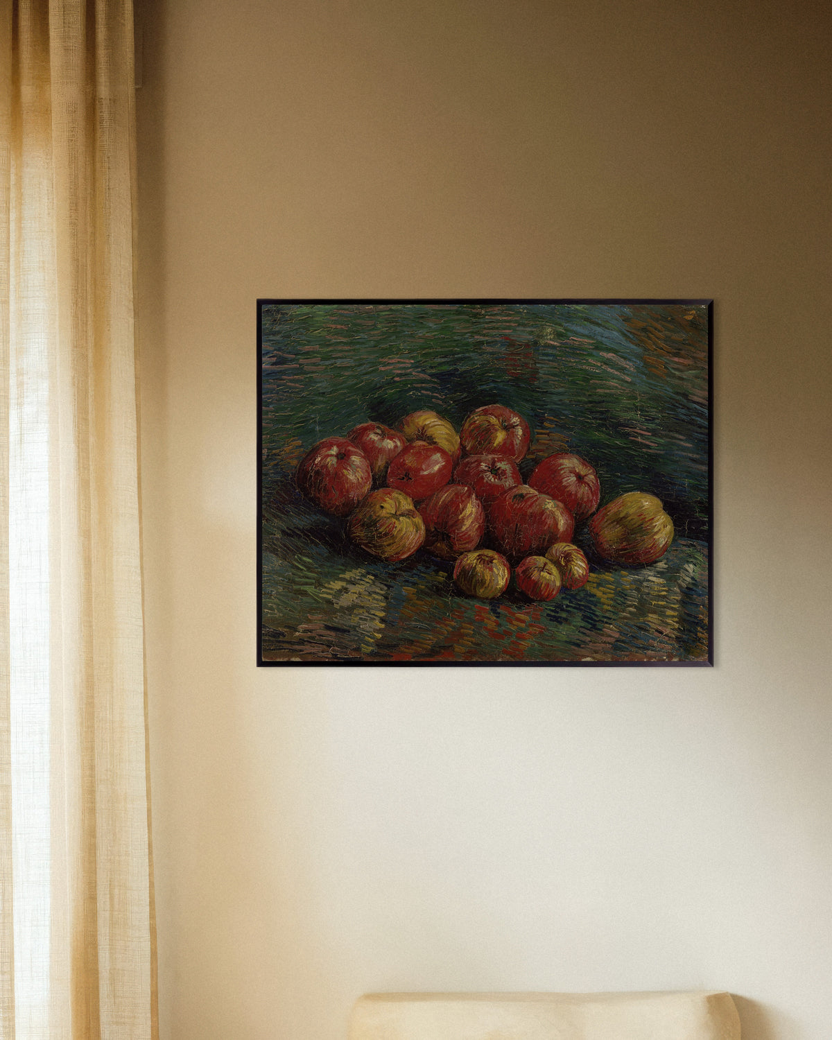 Poster av Epler (1887) av Vincent van Gogh, med metallramme