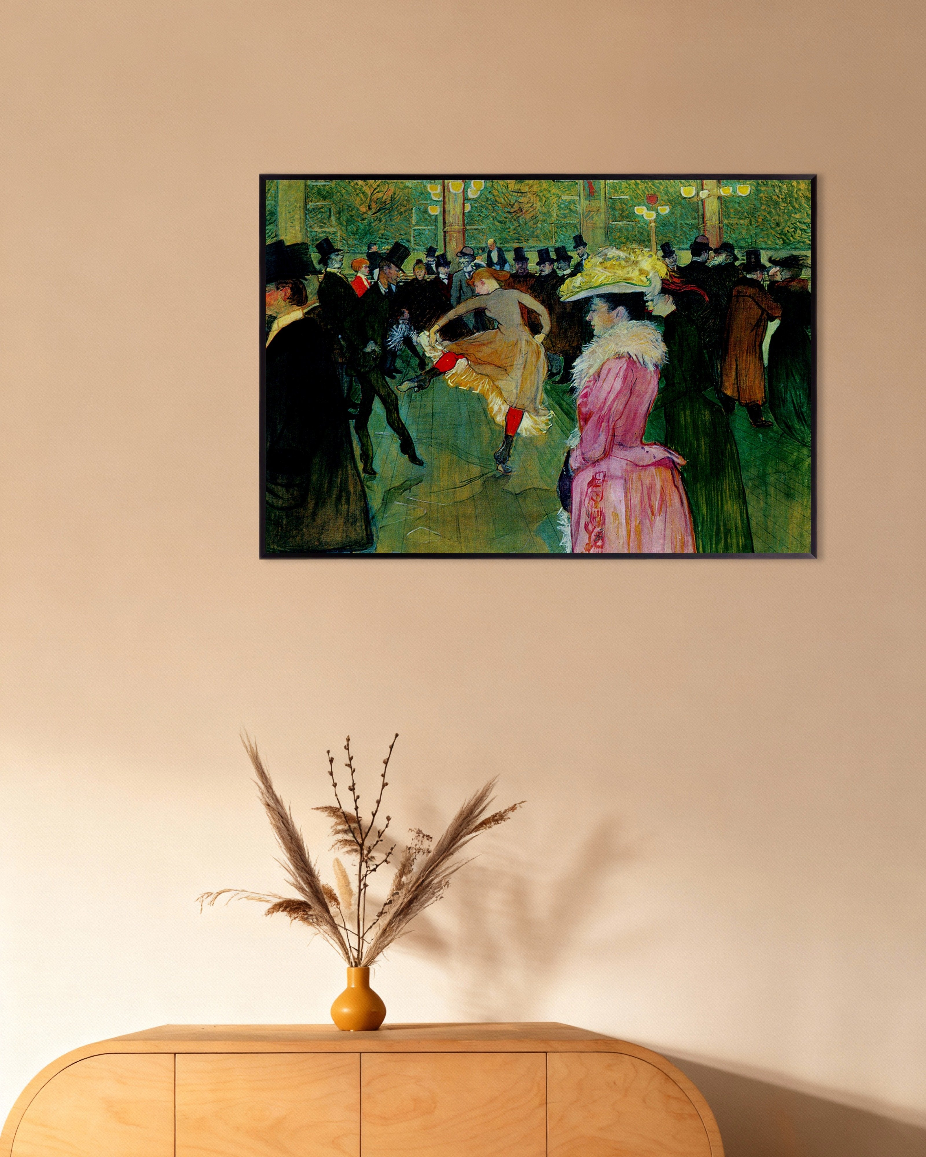 Poster of At the Moulin Rouge by Henri de Toulouse-Lautrec, 1890 - Poster, with metal frame