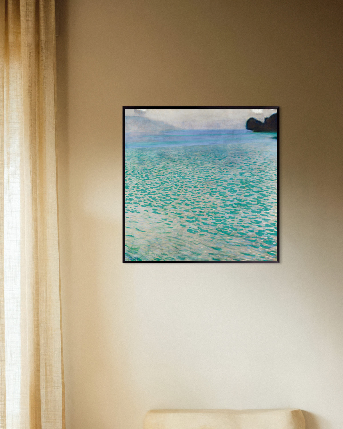 Plakat Attersee (1900) av Gustav Klimt med metallramme