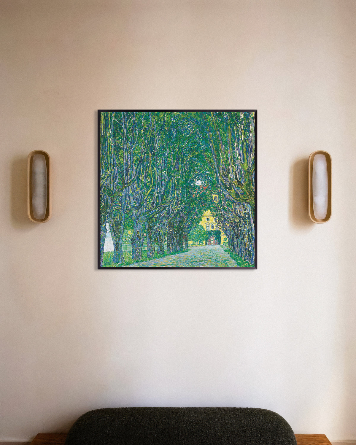 Plakat Allé til Schloss Kammer (1912) av Gustav Klimt med metallramme