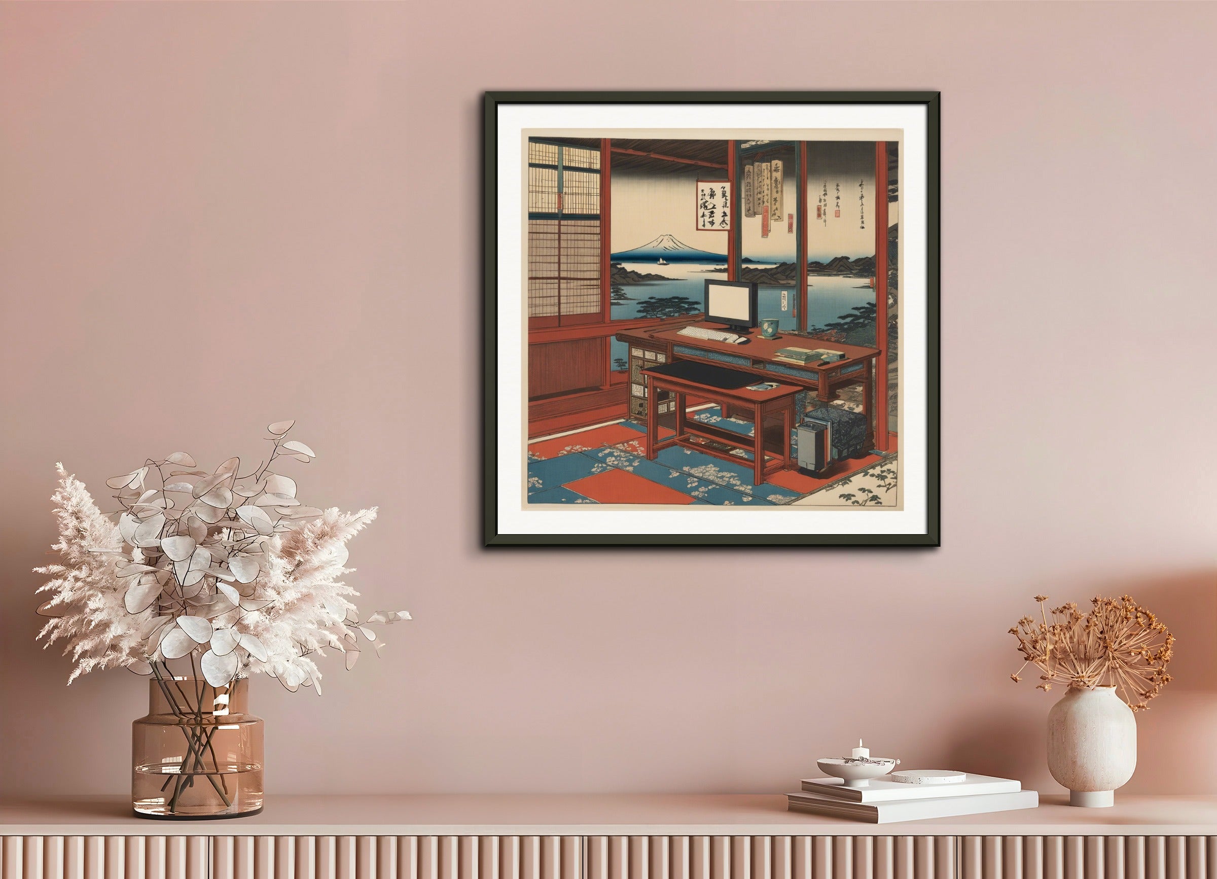 Poster with metal frame: Hiroshige,
