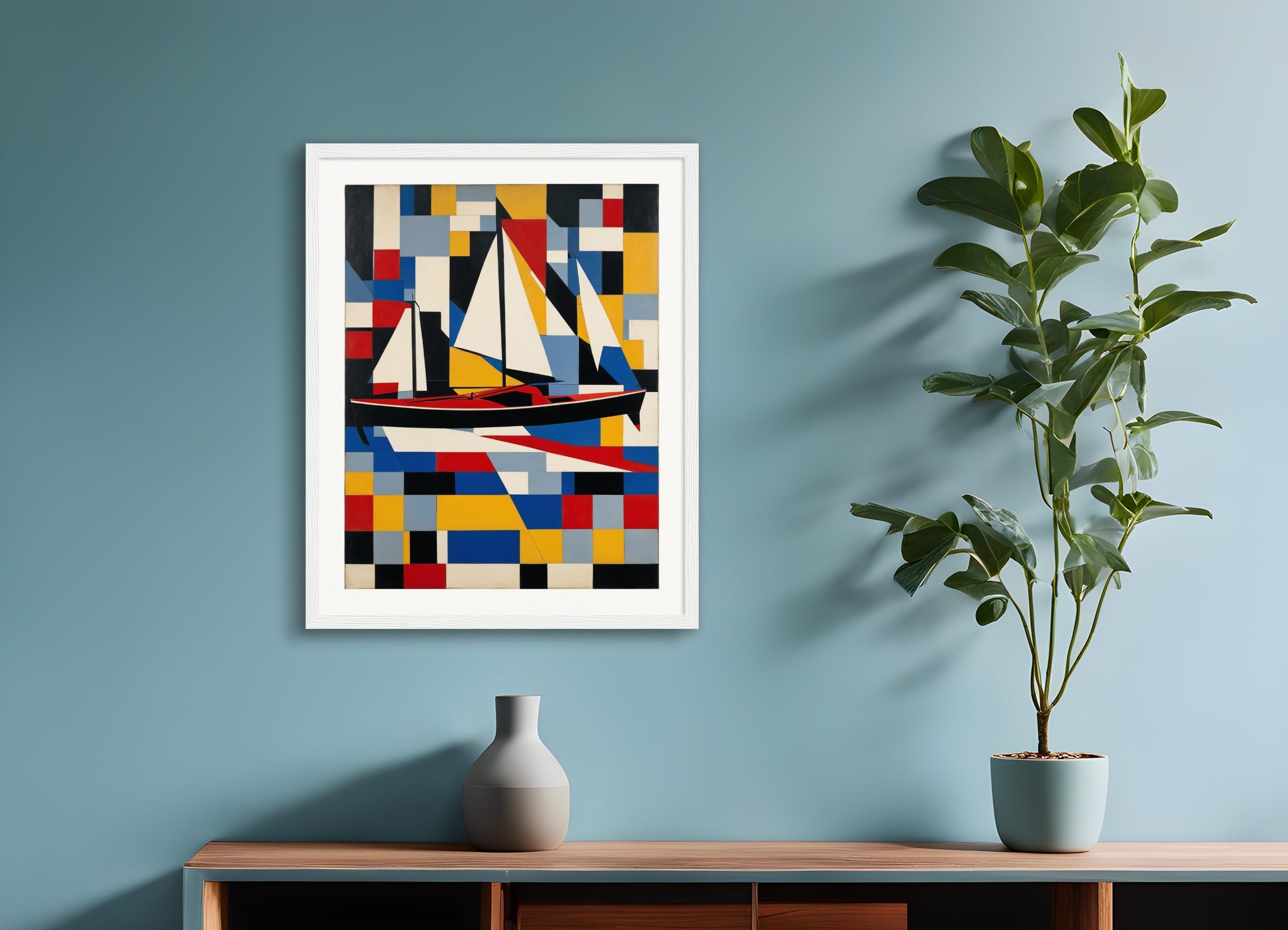 Poster with wood frame: Theo Van Doesburg,