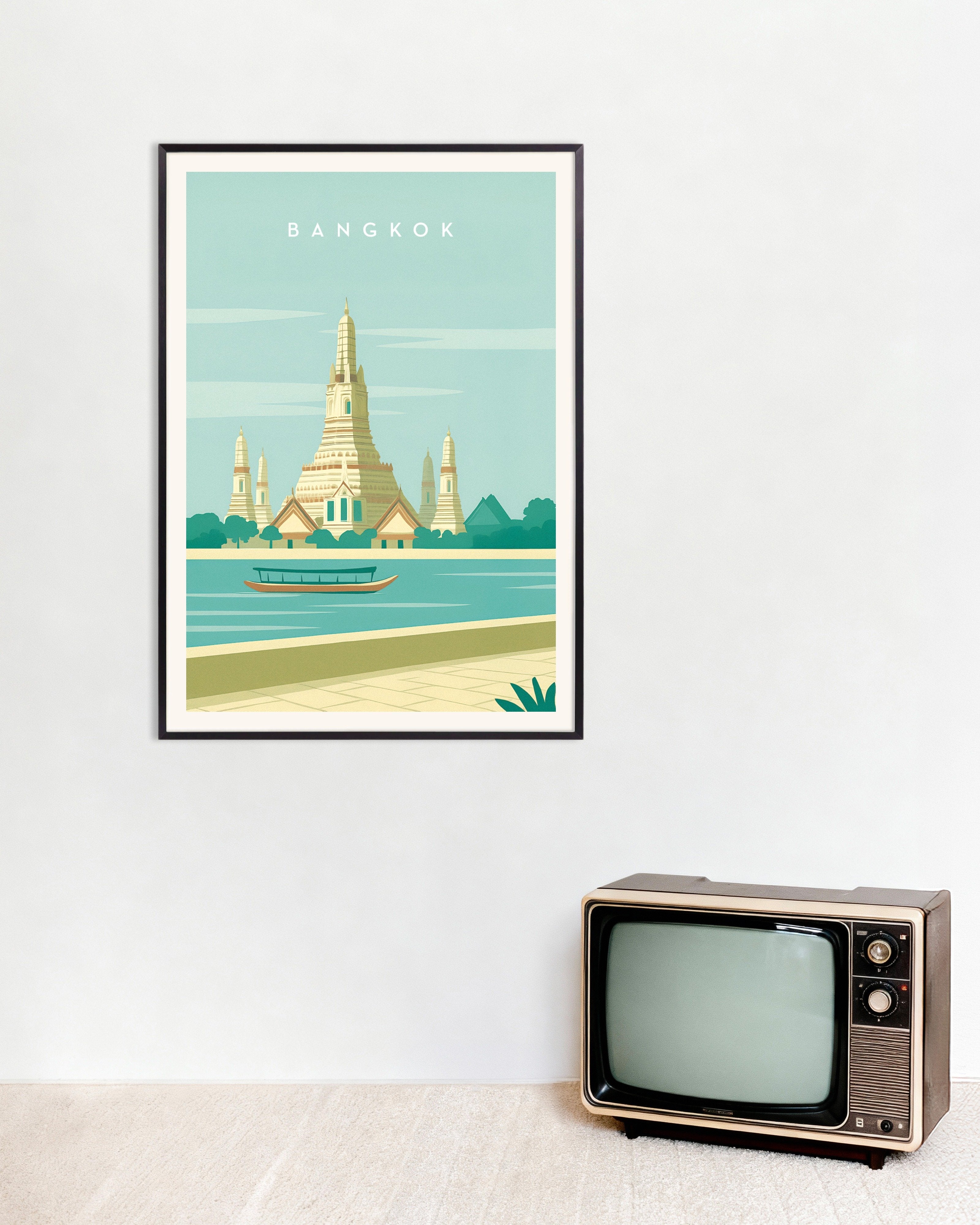 Poster of Bangkok Wall Art Print, with metal frame