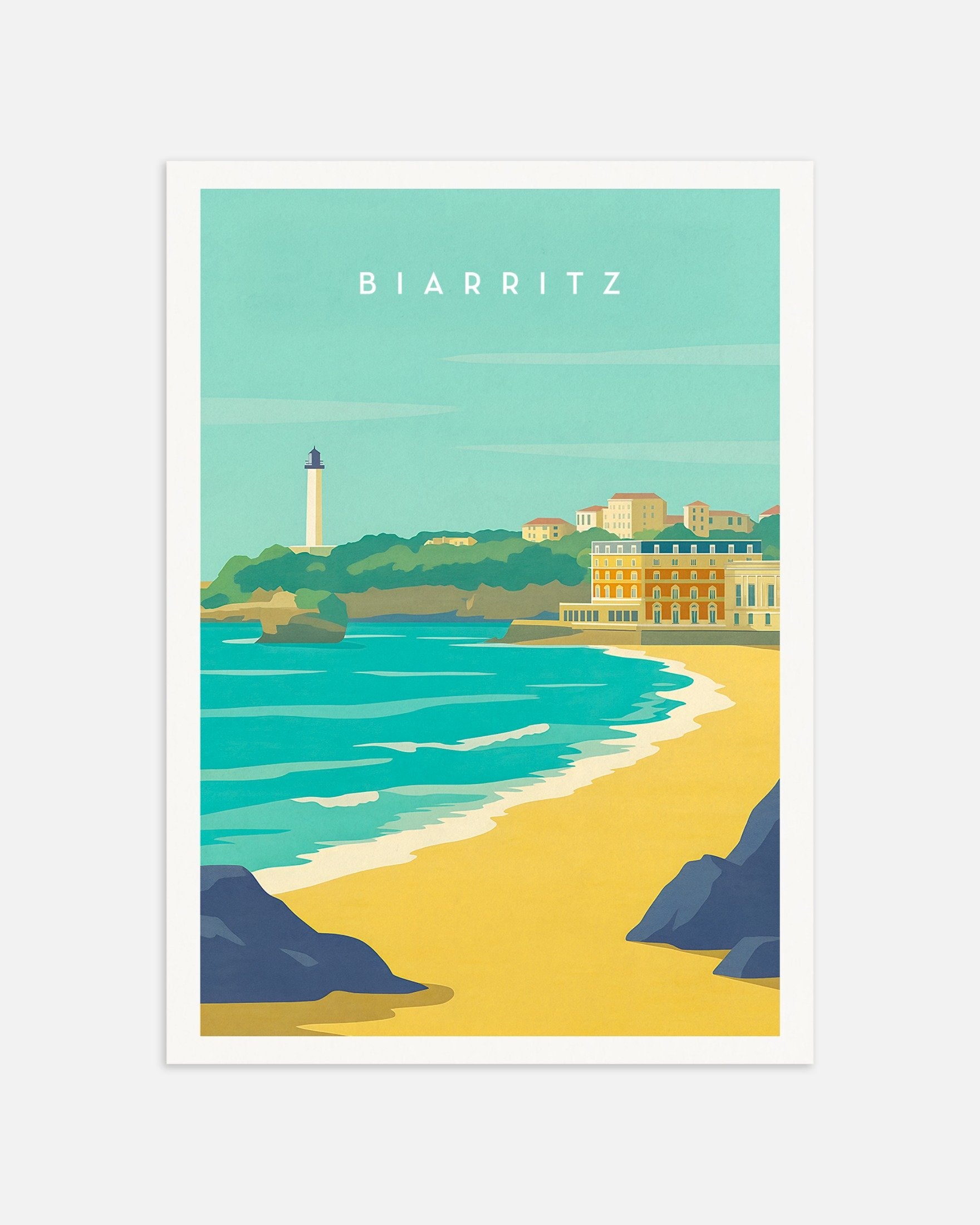 Poster of Biarritz Travel Poster - French Basque Coast, thumbnail