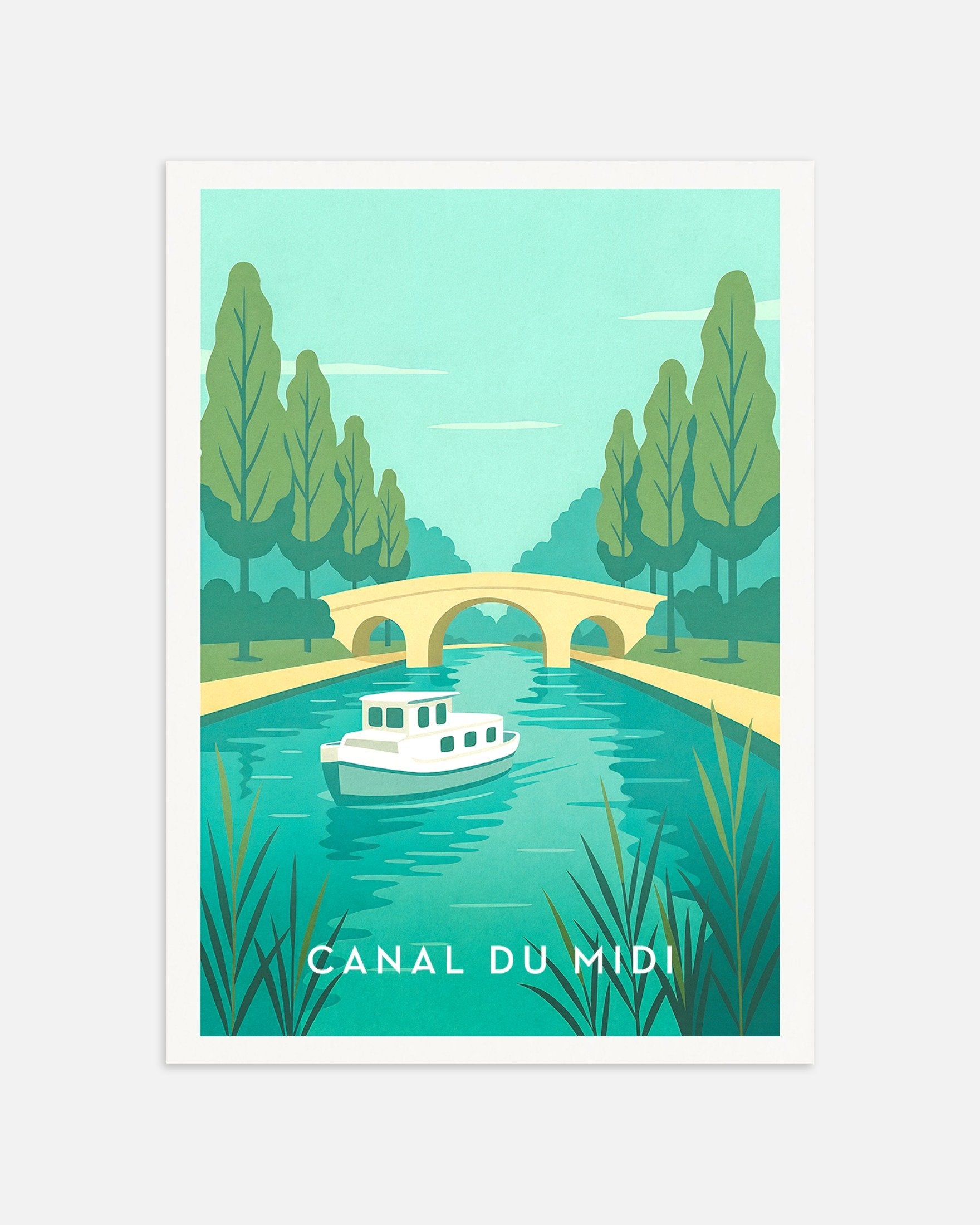 Poster of Canal du Midi Travel Poster - French Waterway, thumbnail