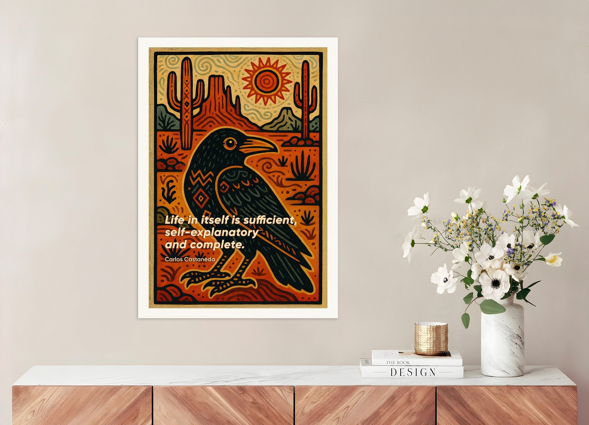 Poster of Carlos Castaneda Quote Art Print - Journey to Ixtlan: The Lessons of Don Juan