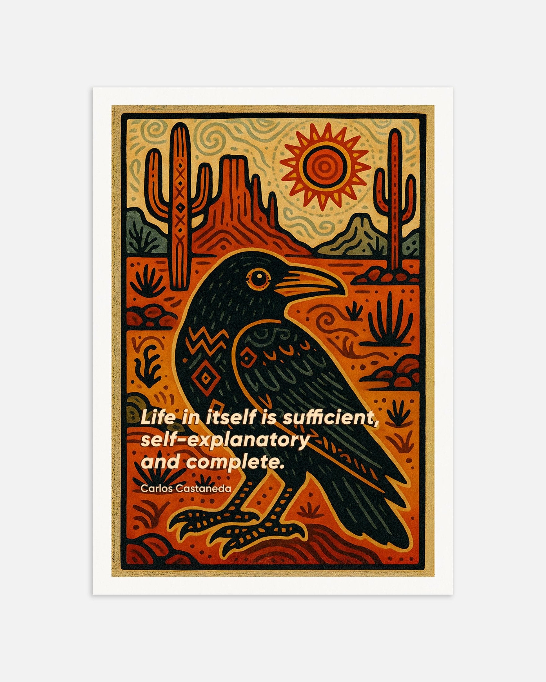 Poster of Carlos Castaneda Quote Art Print - Journey to Ixtlan: The Lessons of Don Juan, thumbnail