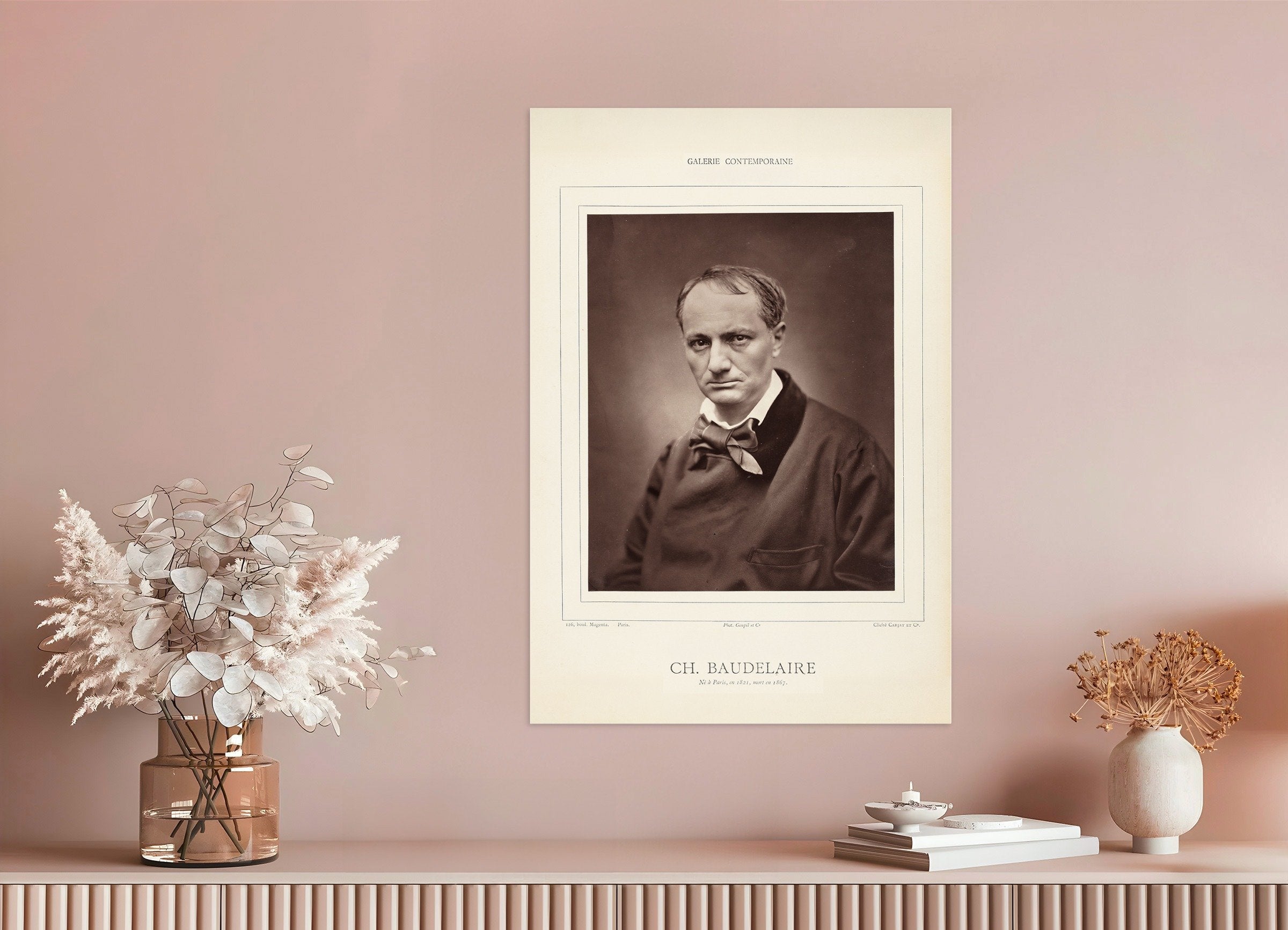 Poster of Charles Baudelaire, portrait by Étienne Carjat