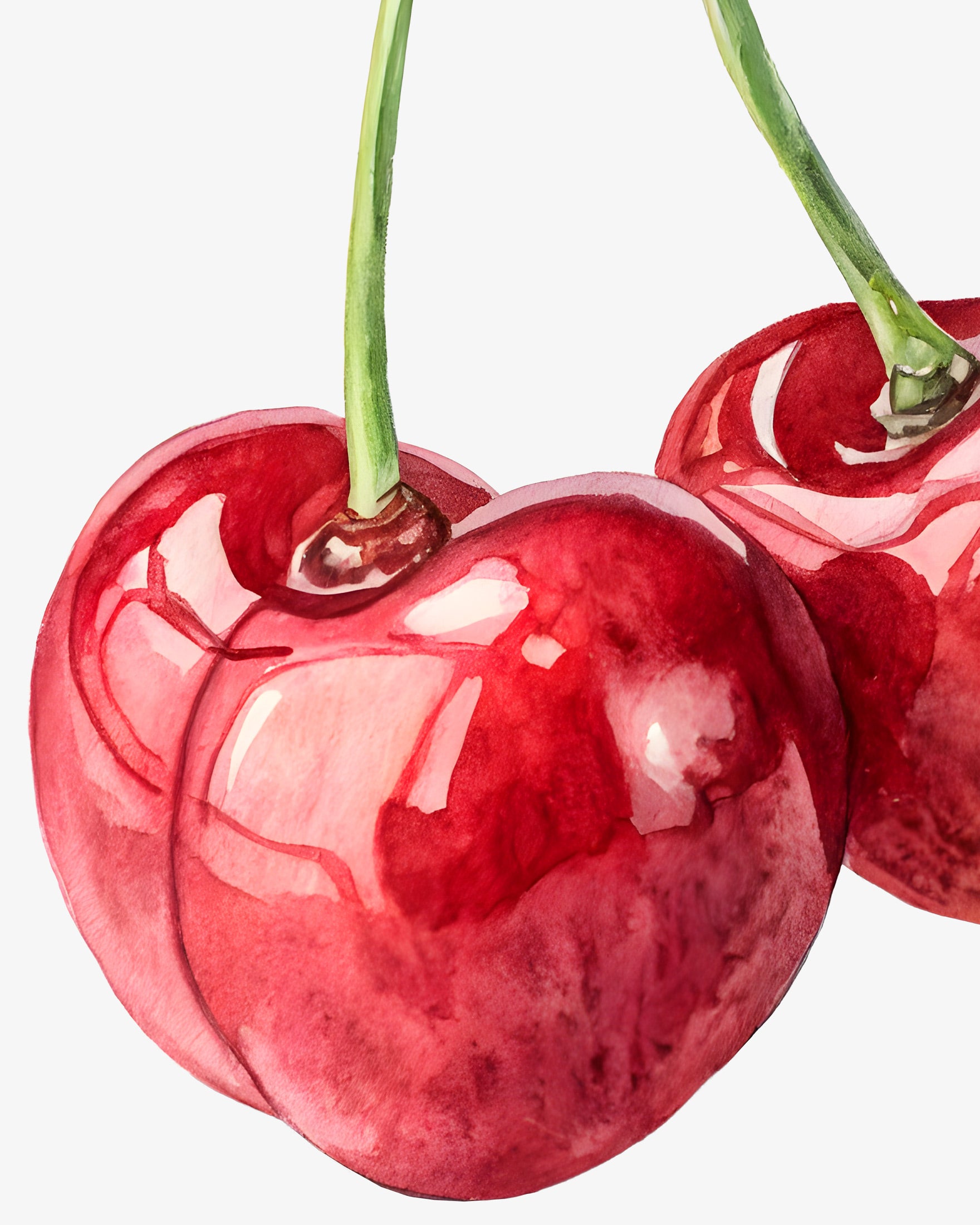 Watercolor Cherry Art Print – Fruit Wall Decor Poster