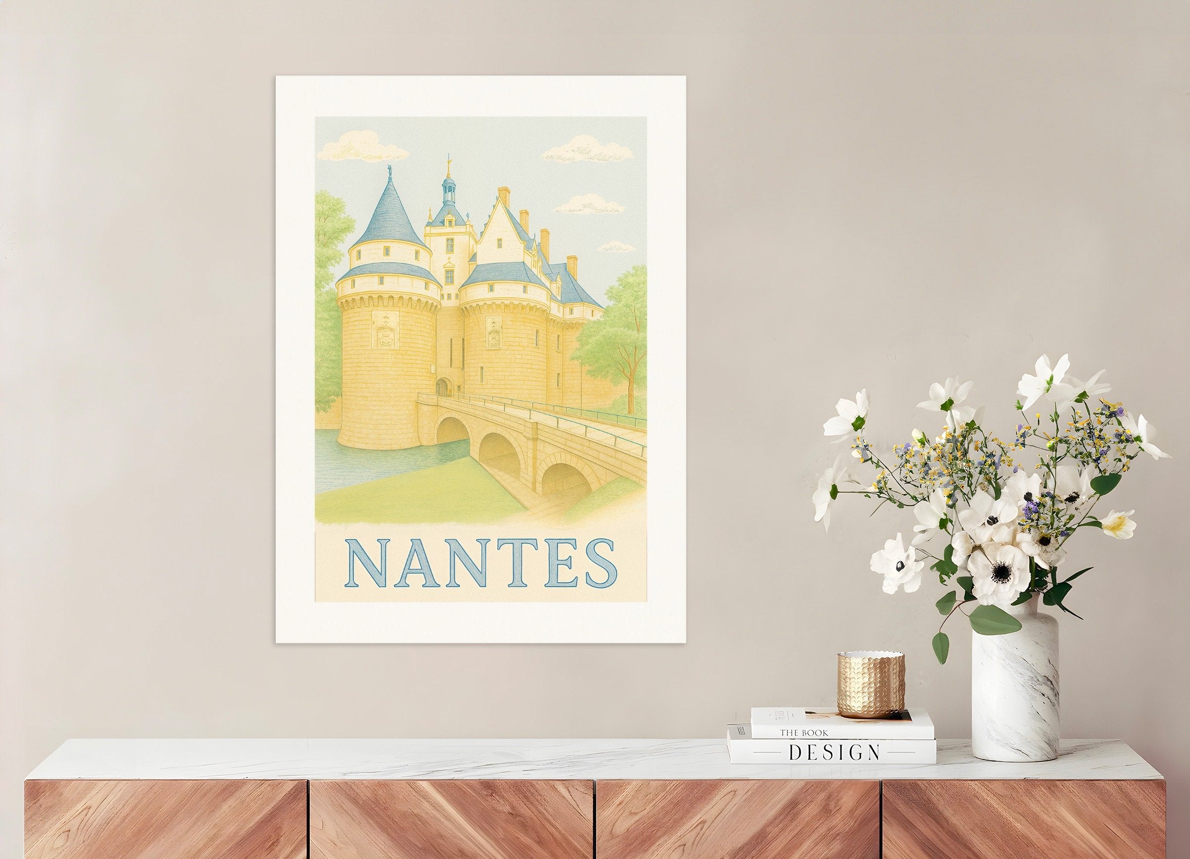 Poster of City of Nantes (France) – Château des Ducs de Bretagne - Poster