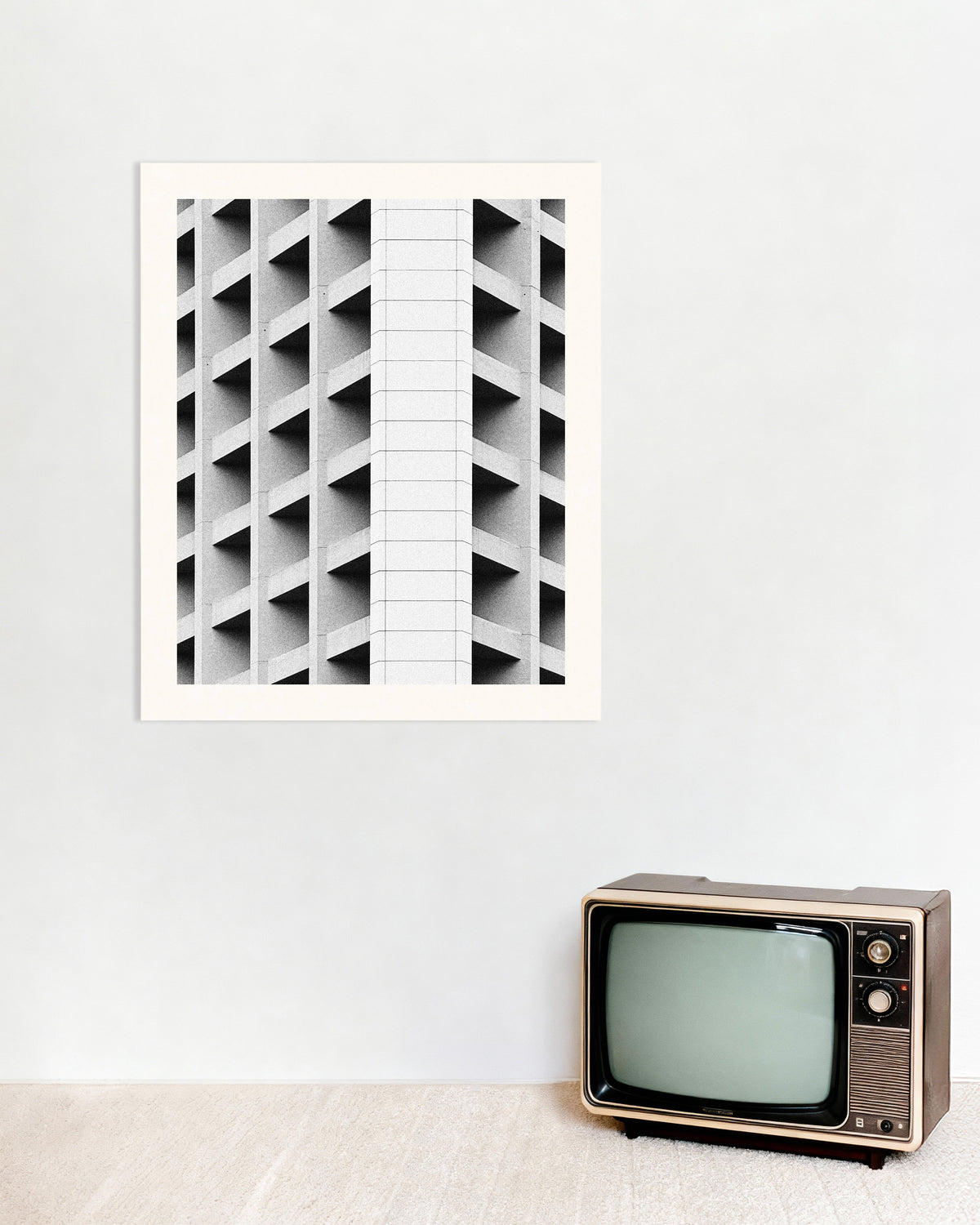 Poster of Coffered Facade With White Spine