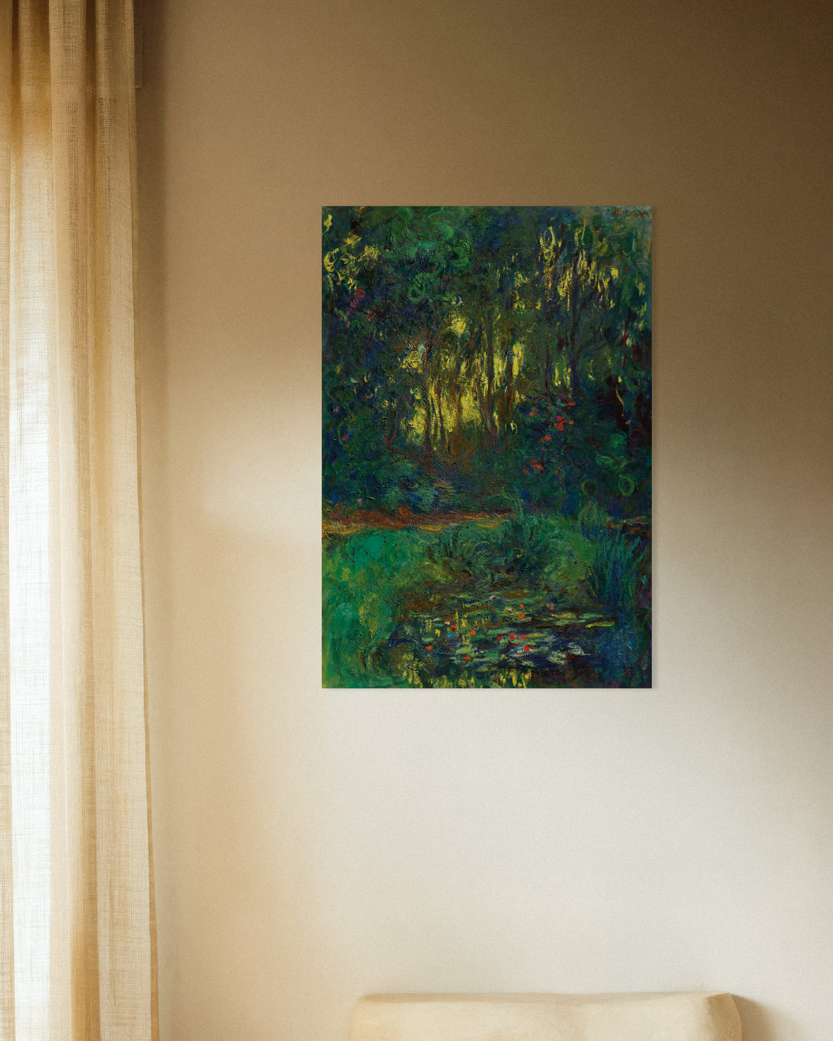 Plakat Hjørne av vannliljedammen (1918–1919) av Claude Monet