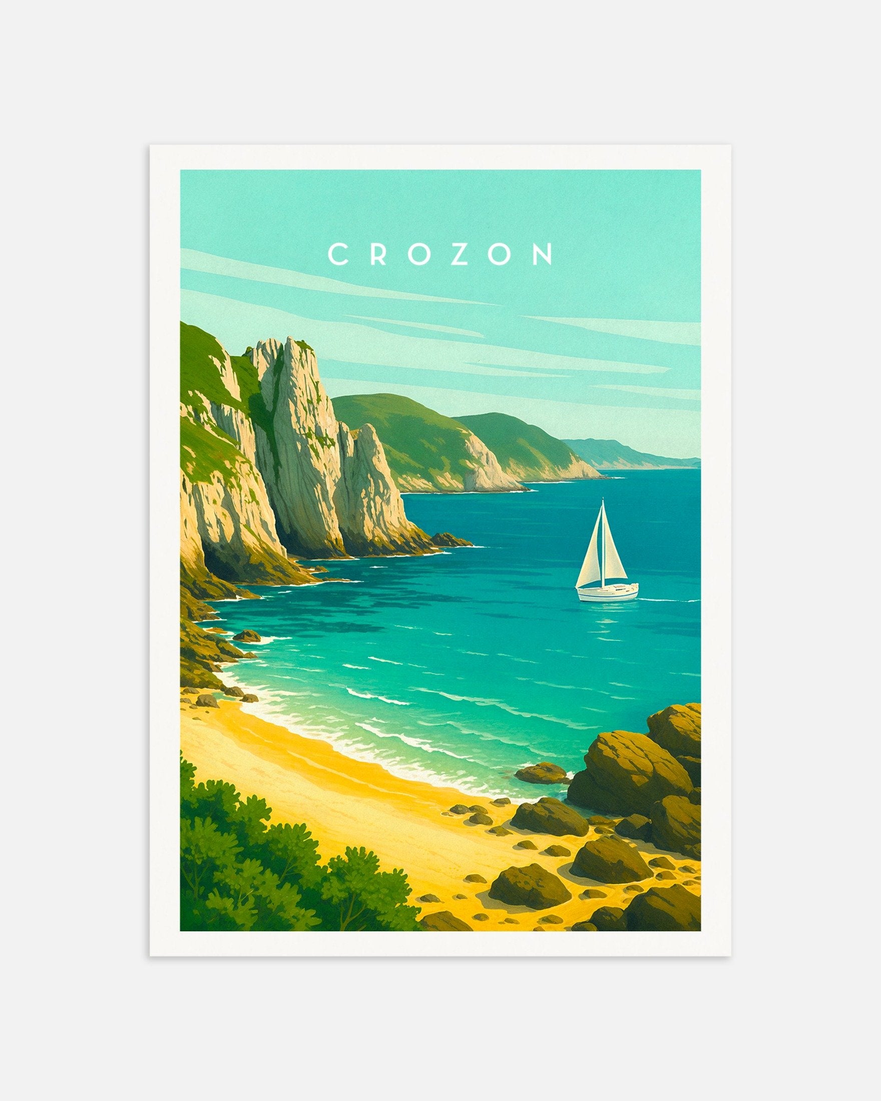 Poster of Crozon Travel Poster - Brittany Coast, thumbnail