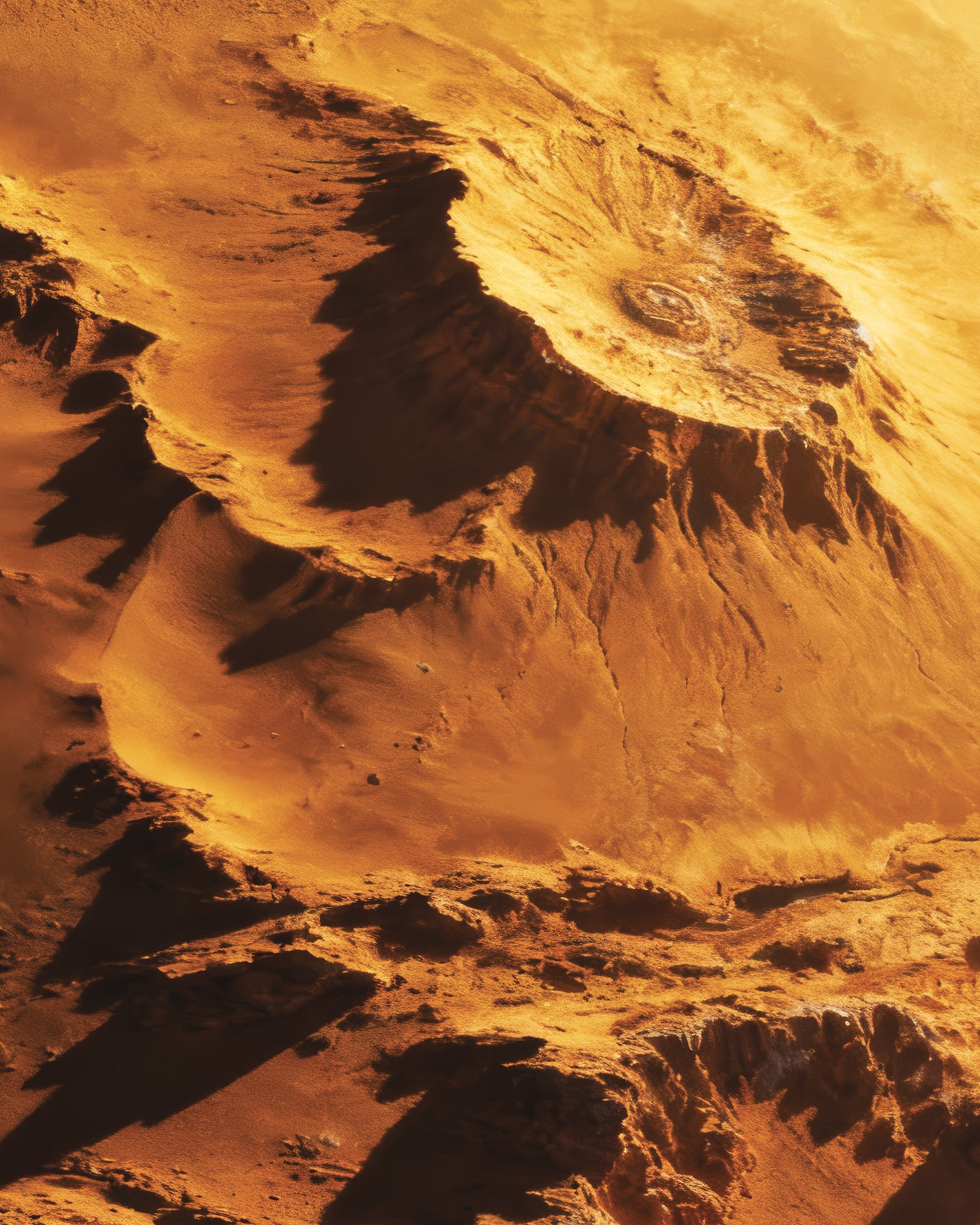 Golden Planet Poster, Sci-Fi Ørkenverden Plakat