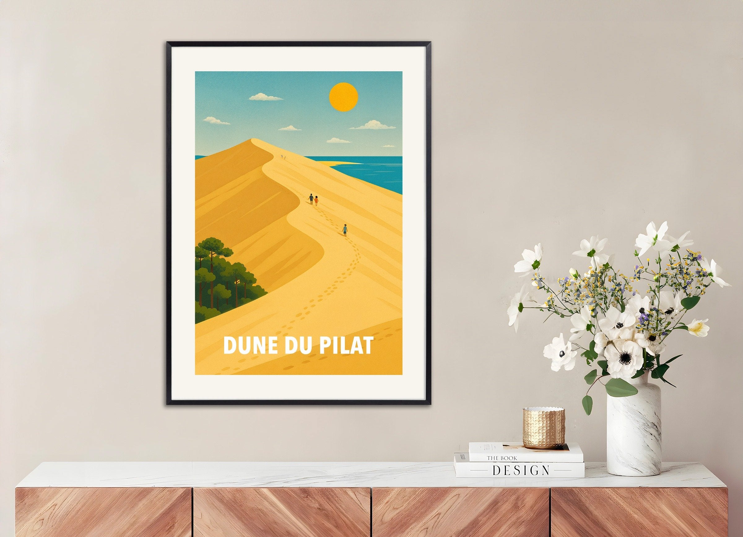 Poster of Dune of Pilat - Poster, with metal frame