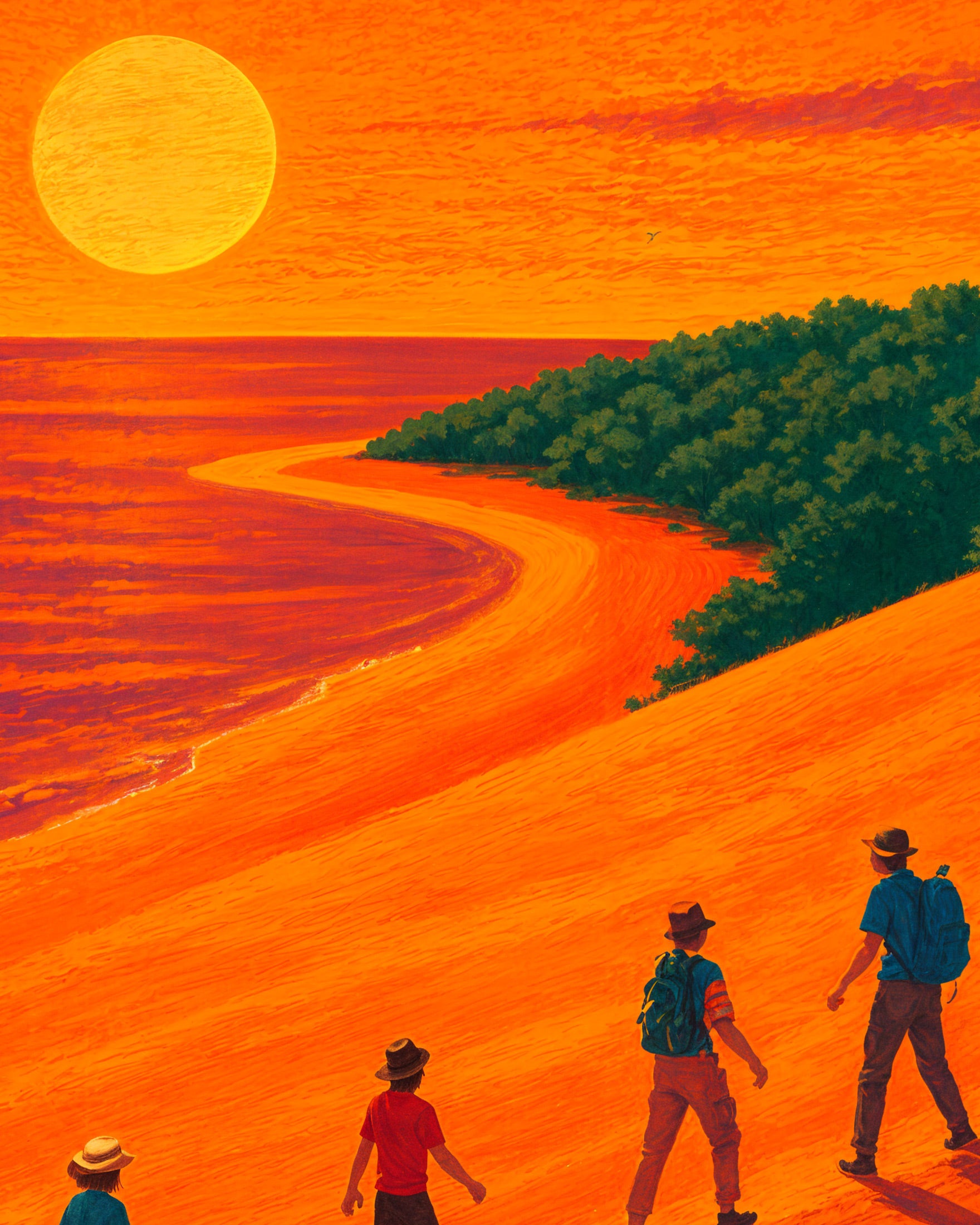 Duna de Pilat 02, Atardecer - Póster