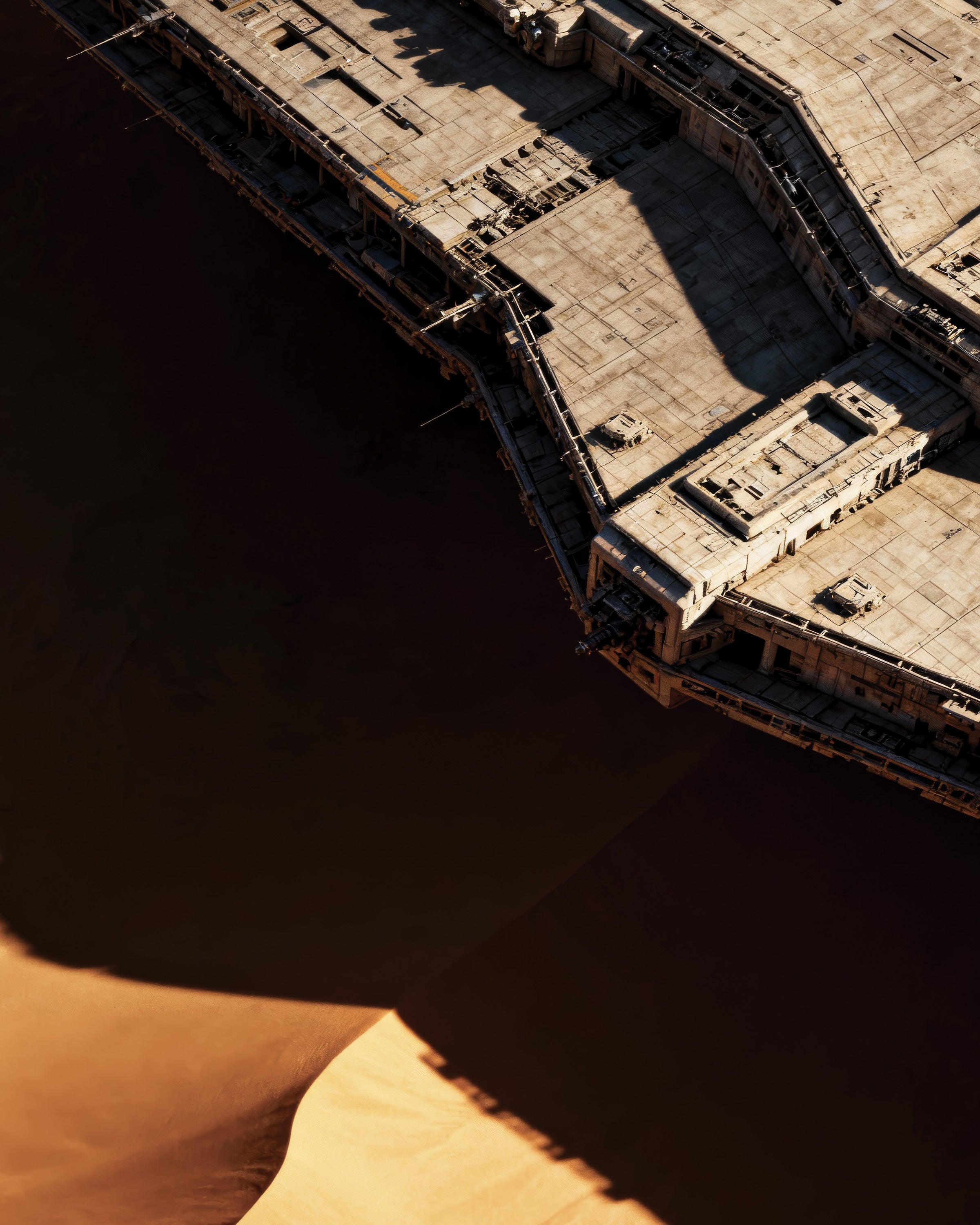 Desert Ship Poster, Sci-Fi Sand Dune Plakat