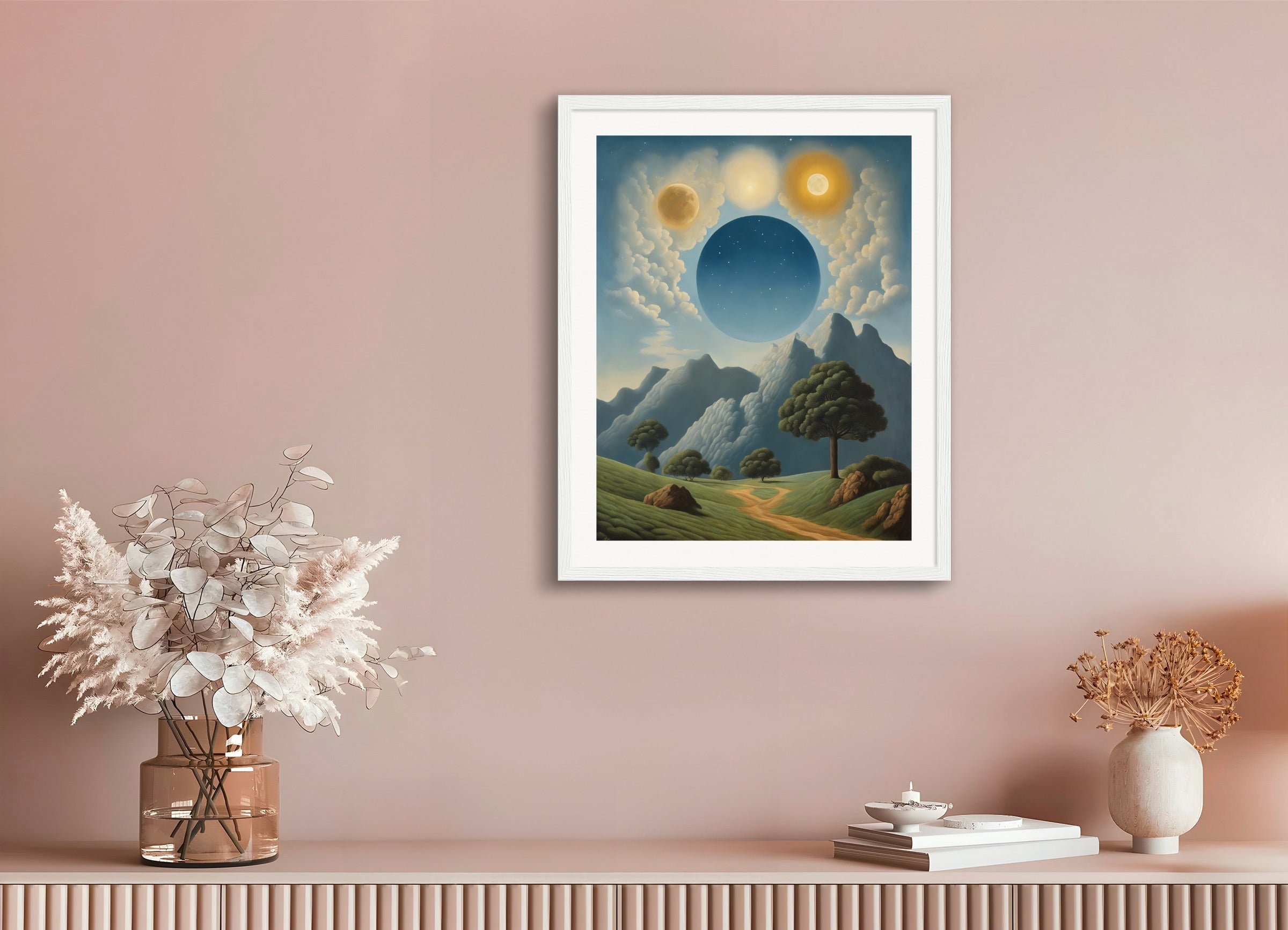 Poster with wood frame: Belgian surrealism,