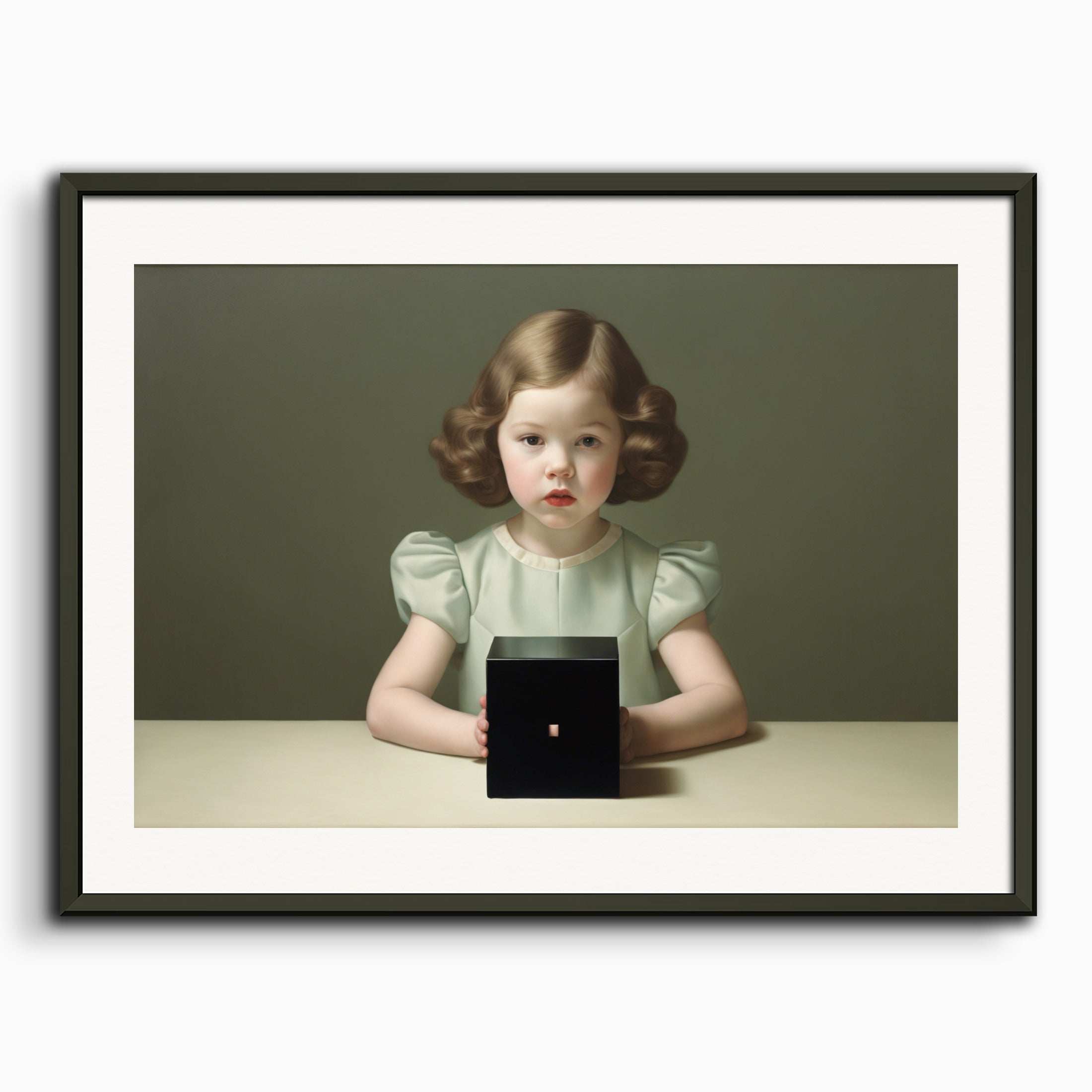 Poster: Formal portraits of children with aristocratic rigidity,