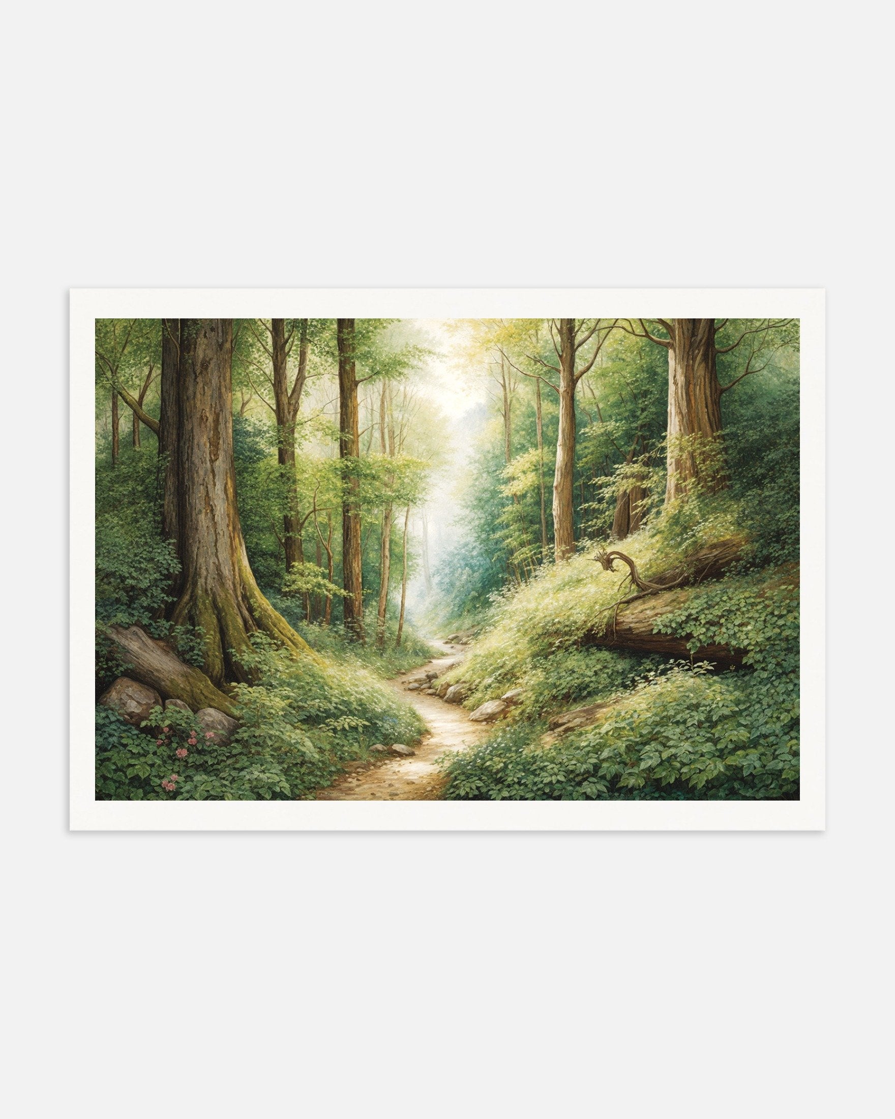 Poster of Enchanted Forest Poster – Poetic Woodland Art, thumbnail