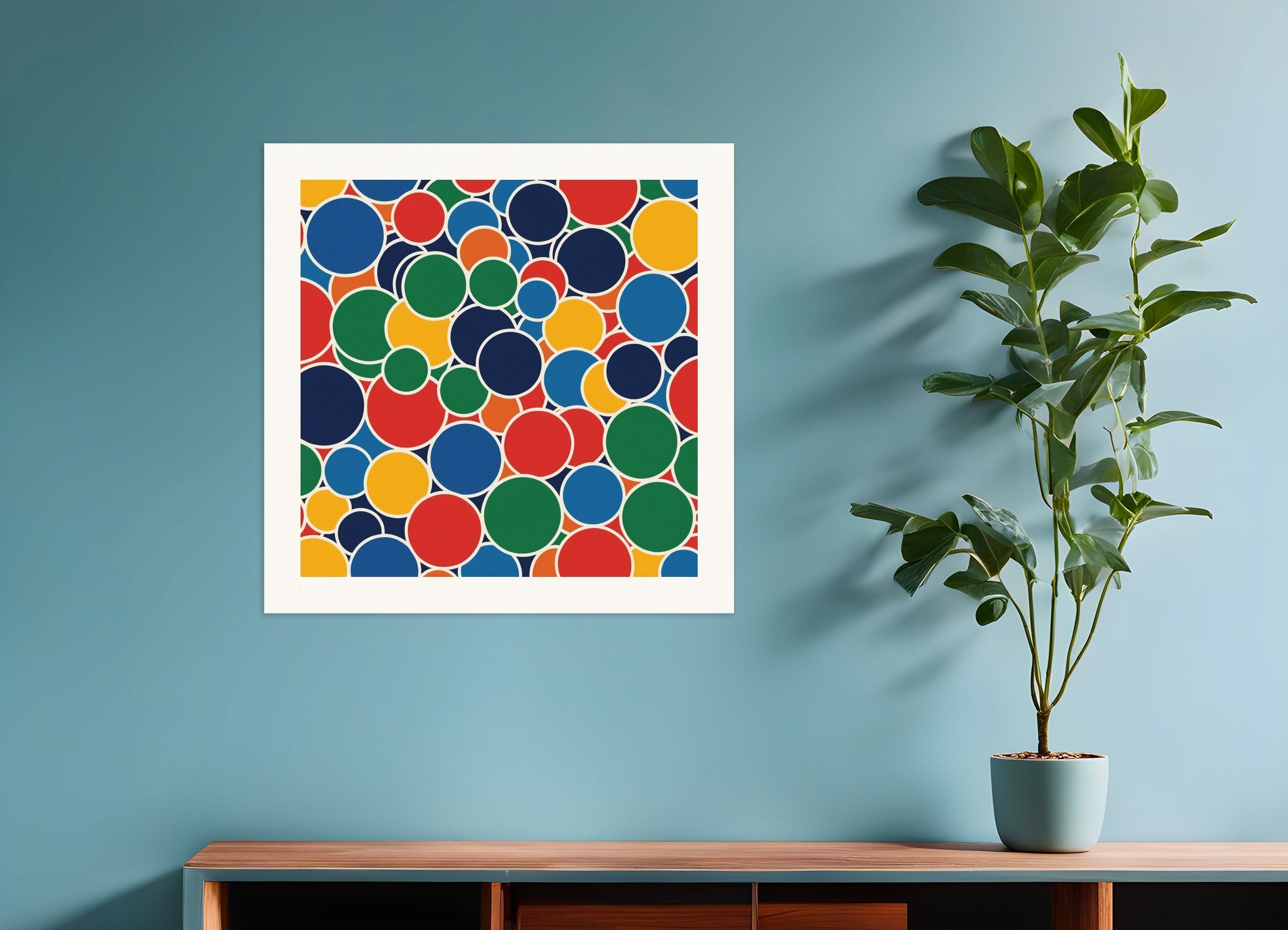 Poster of Expressive and abstract shapes, decorative sensitivity