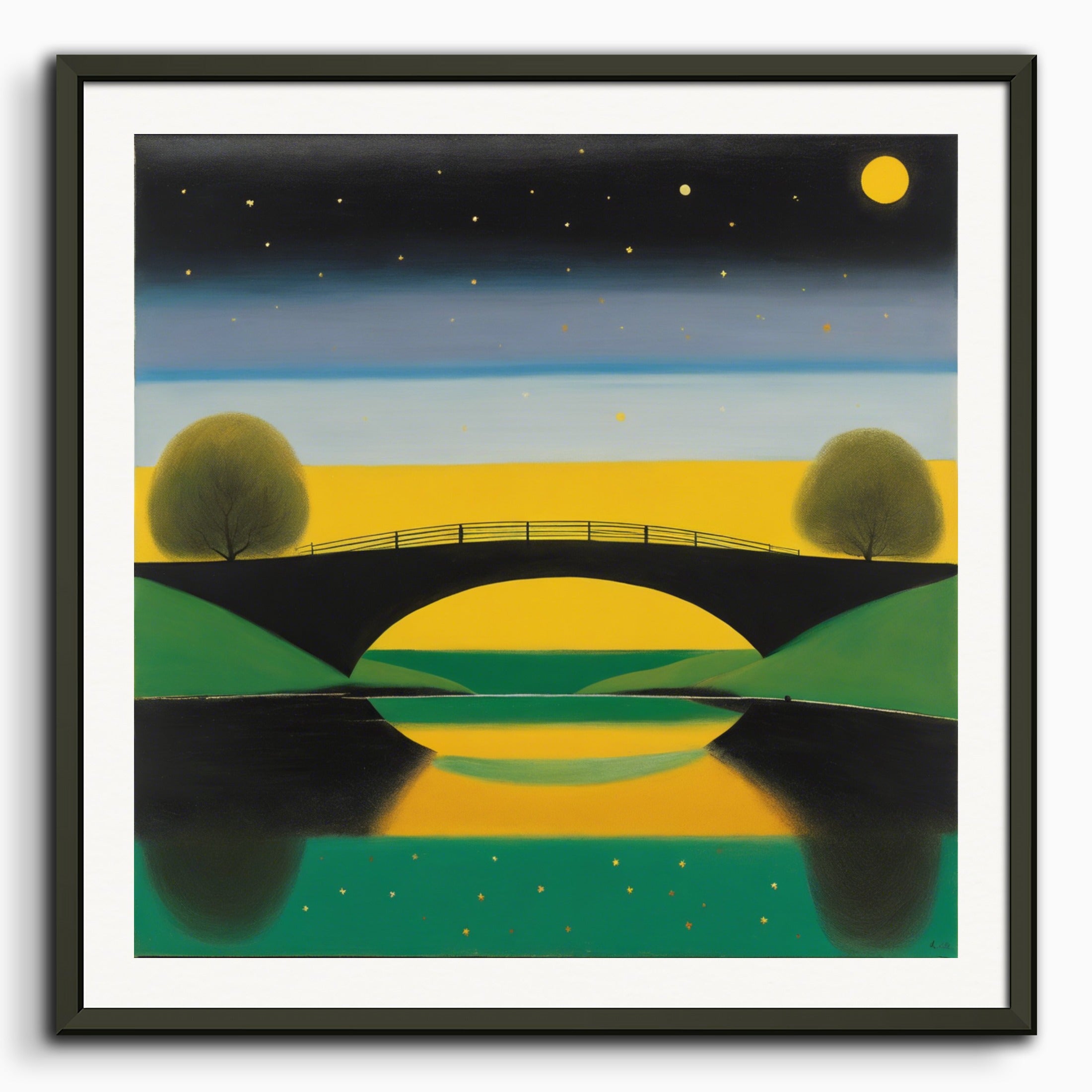 Poster: Scottish painting of abstract expressionism, Bridge