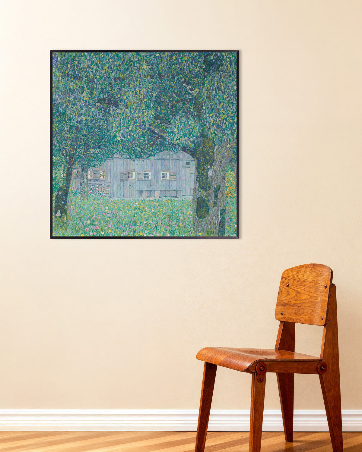 Plakat Bondegård i Buchberg (1911) av Gustav Klimt med metallramme